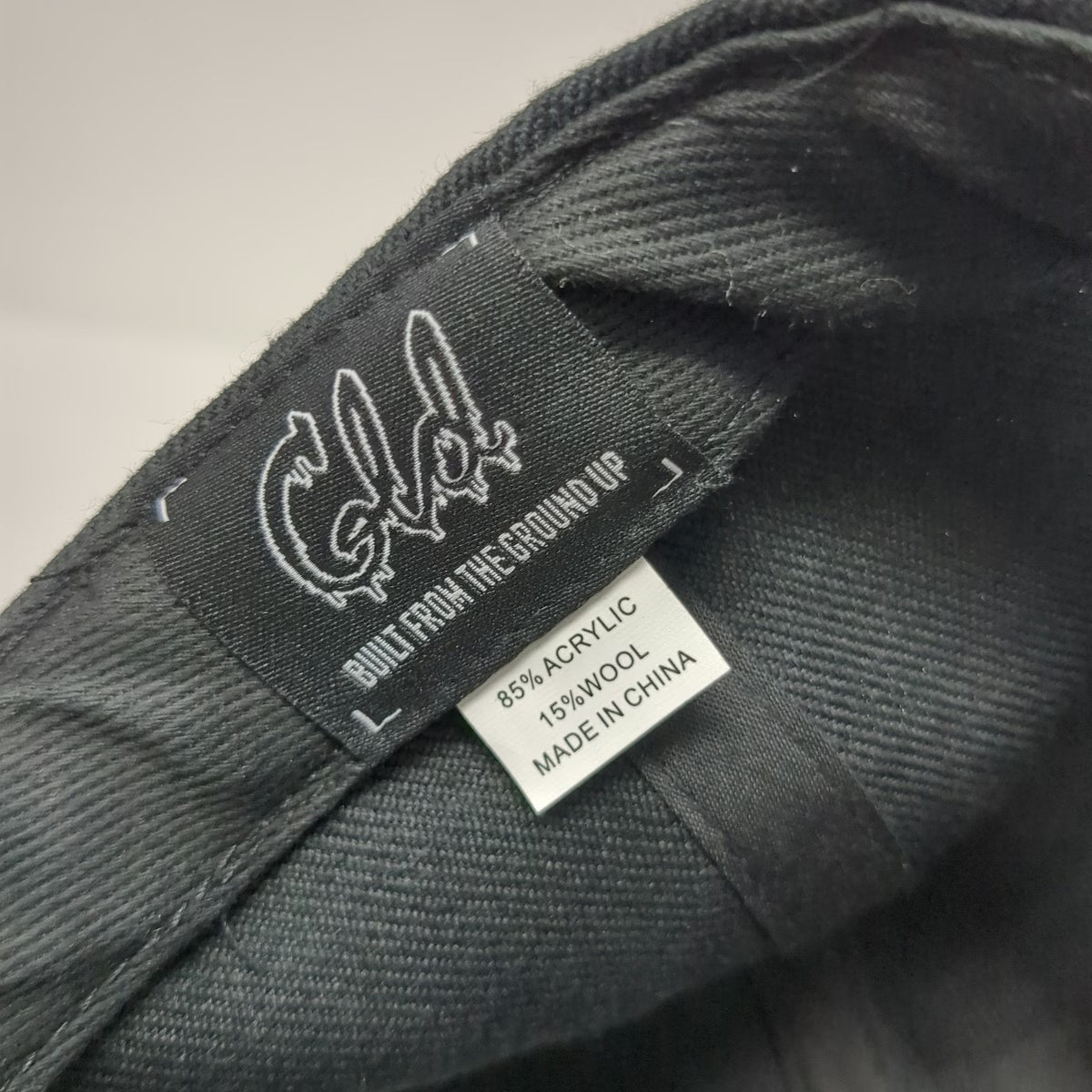 GLD Say Less Reaper Snapback Hat Black One Size Acrylic Wool Embroidered Graphic
