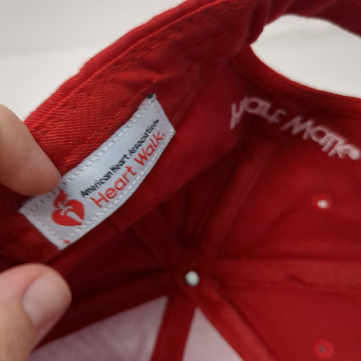 American Heart Association Heart Walk Red One Size Baseball Cap Survivor Hat