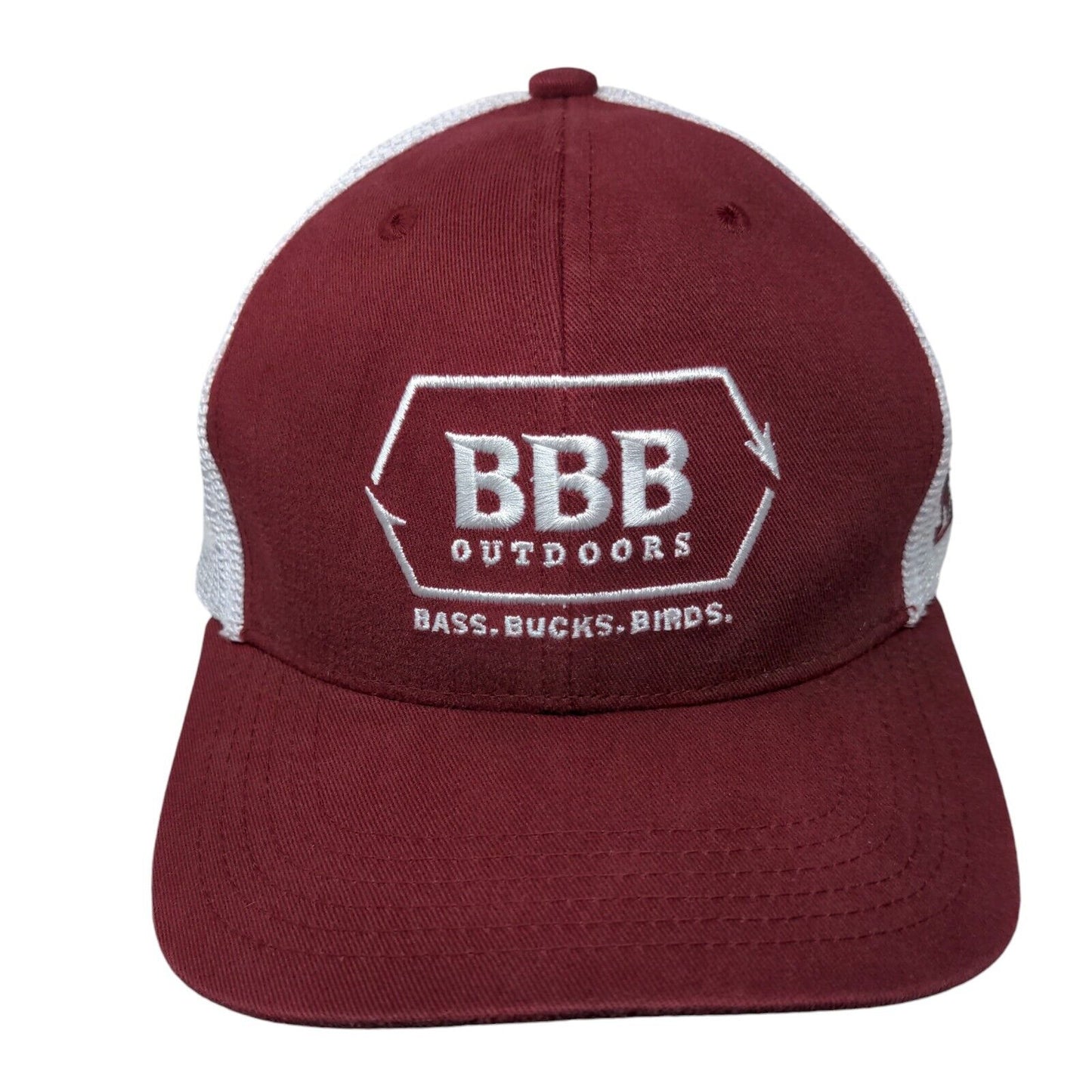 BBB Outdoors Bass Bucks Birds Trucker Hat Red One Size Adjustable Mesh Back
