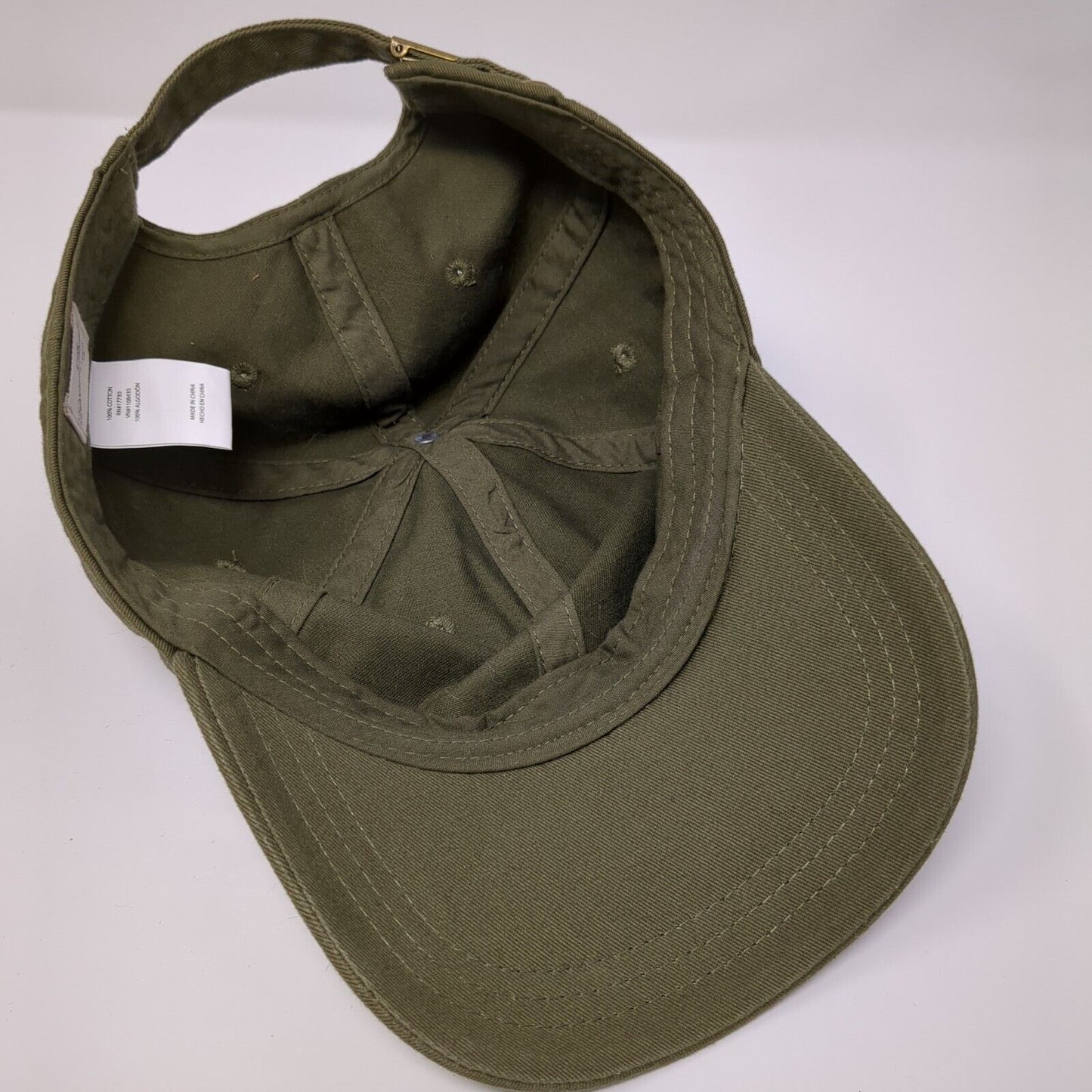 Universal Thread Slideback Hat Green One Size Adjustable Vented Holes Blank