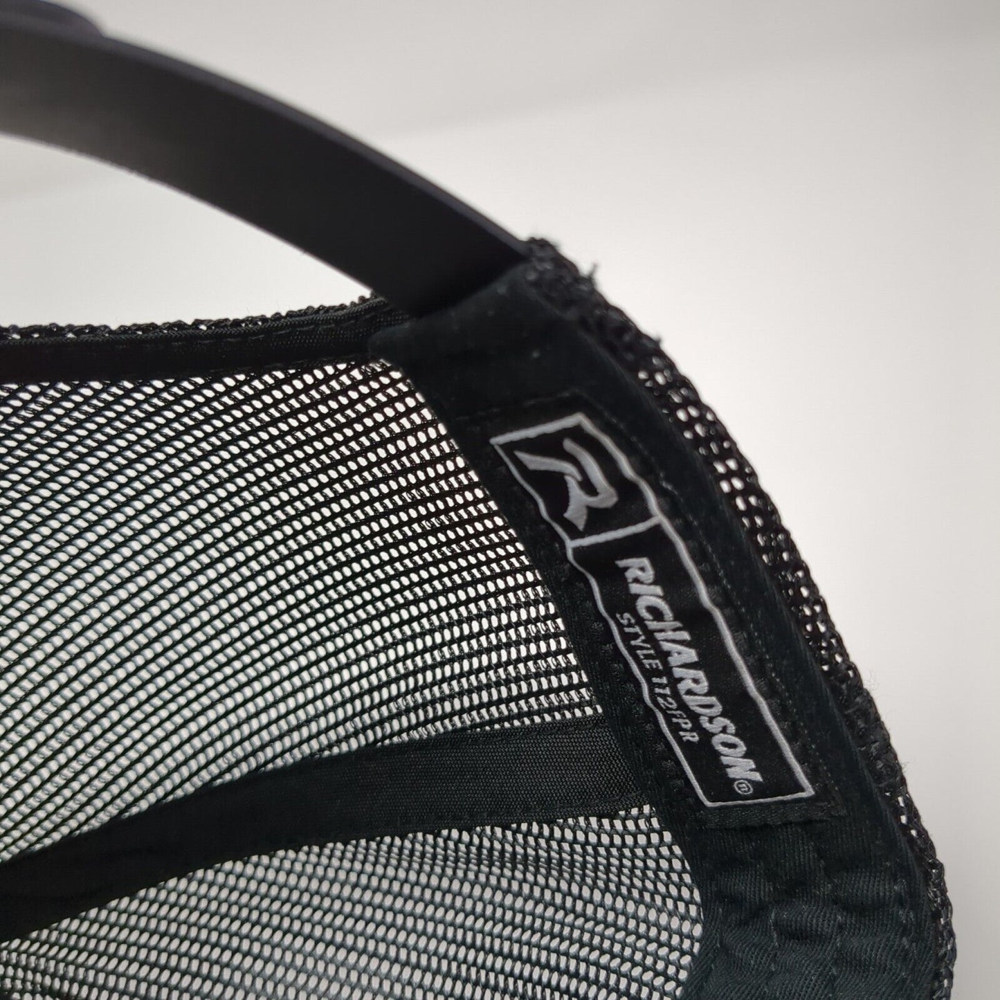 Richardson Snapback Trucker Hat Black One Size Adjustable Mesh Back Rope Blank
