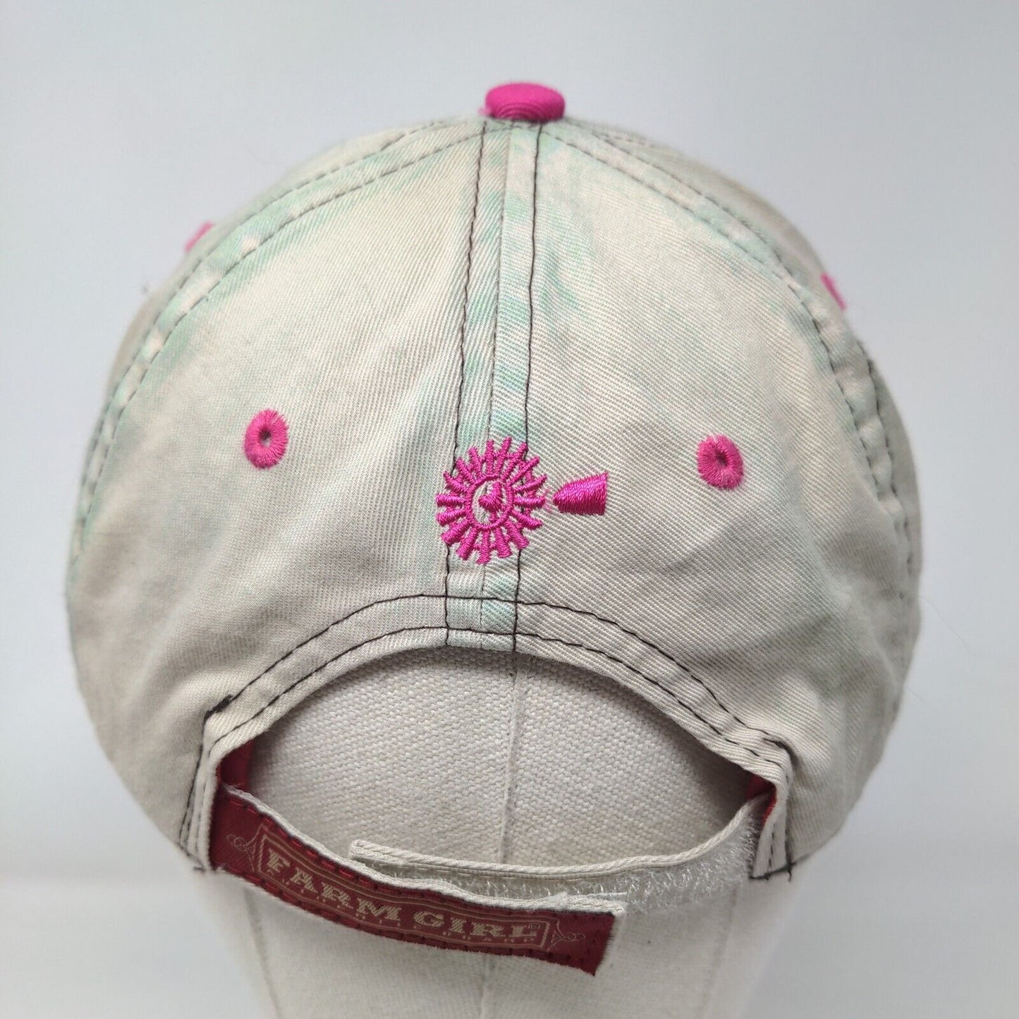 Mechanic Farm Girl Trained & Certified Strapback Hat Tan One Size Adjustable