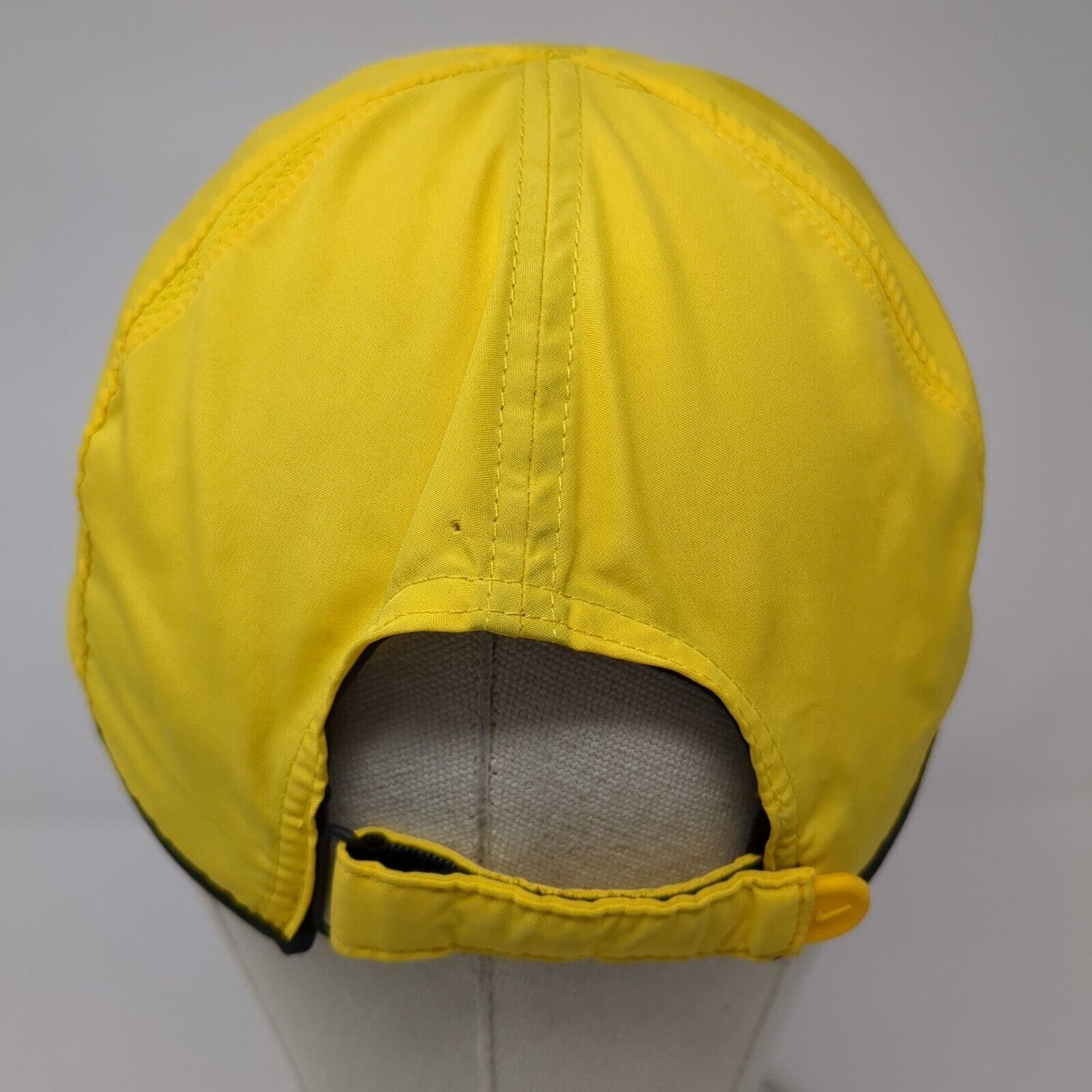 Nike Rafa Nadal Featherlight Dri Fit Strapback Hat Yellow OSFA Embroidered Logo