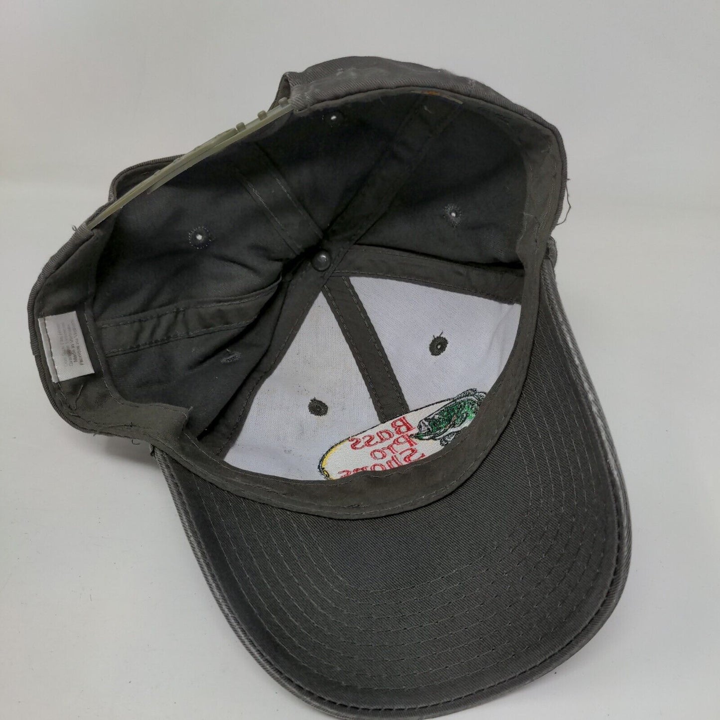 Bass Pro Shops Snapback Hat Gray OSFM Embroidered 6 Panel Gone Fishing