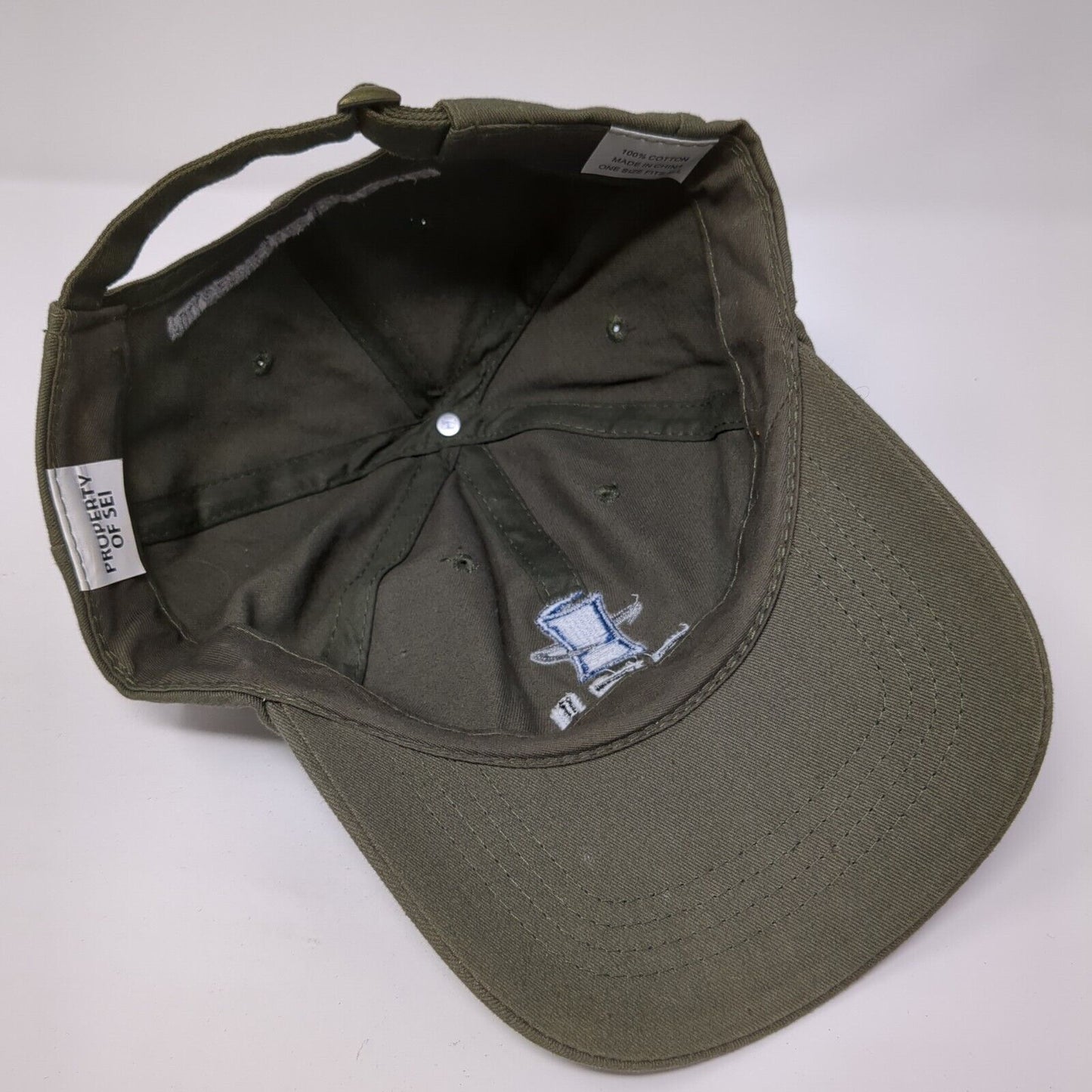 SEI Scientific Environments Inc Slideback Hat Green One Size Adjustable Cotton