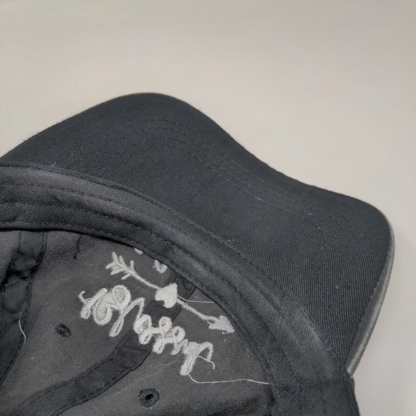 Blessed Mama Ponyback Slideback Hat Gray One Size Adjustable Embroidered Cotton