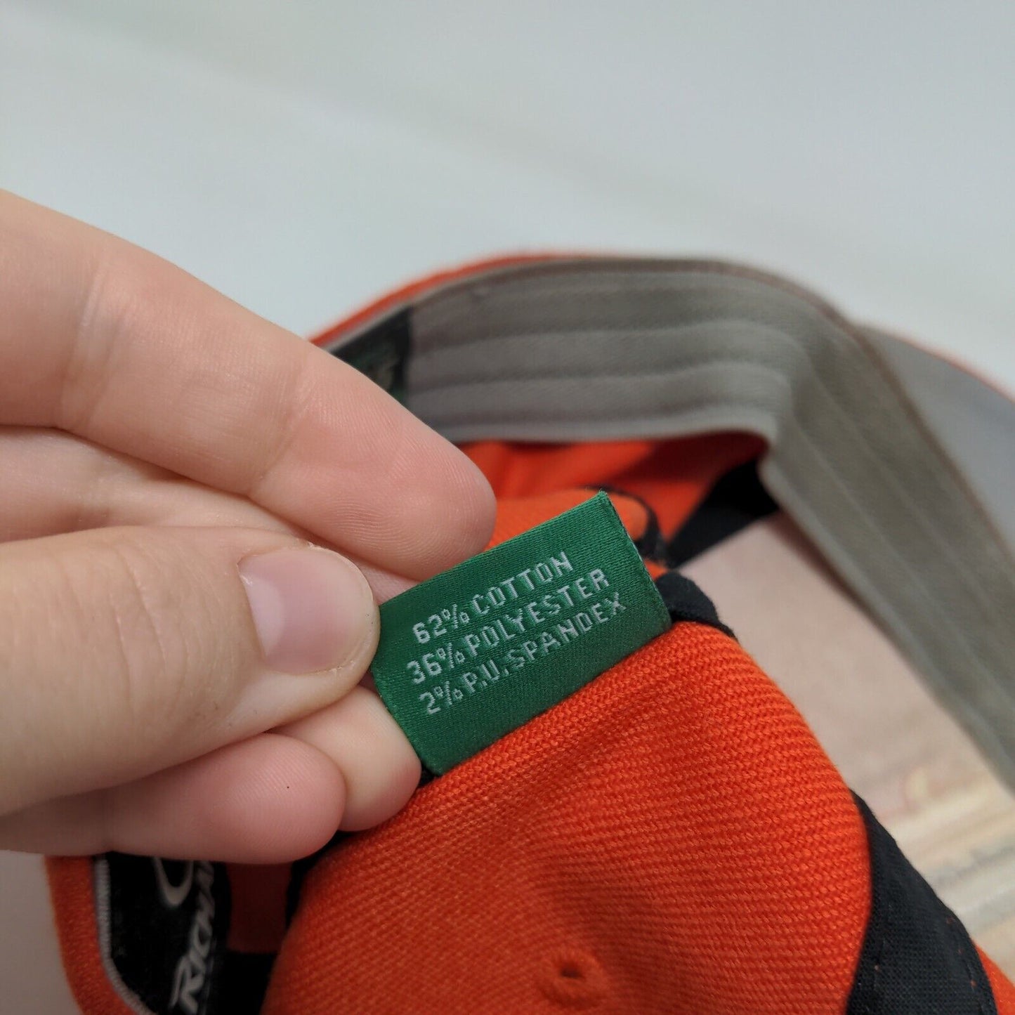 Richardson Fitted Hat Orange M/L Embroidered Vented Holes Pro 185 Flexfit