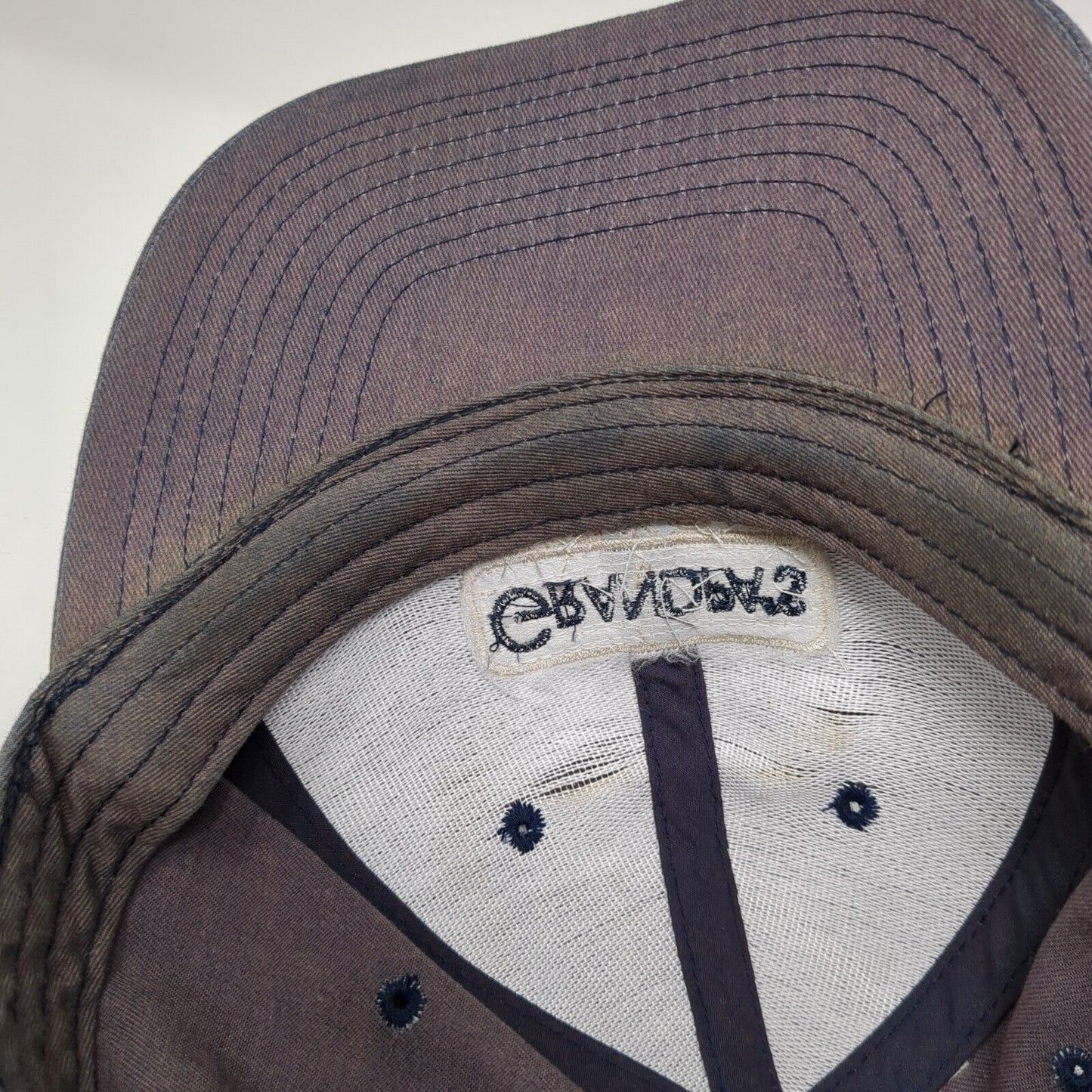 Grandpa's Lucky Cap Slideback Hat Gray One Size Embroidered Signatures
