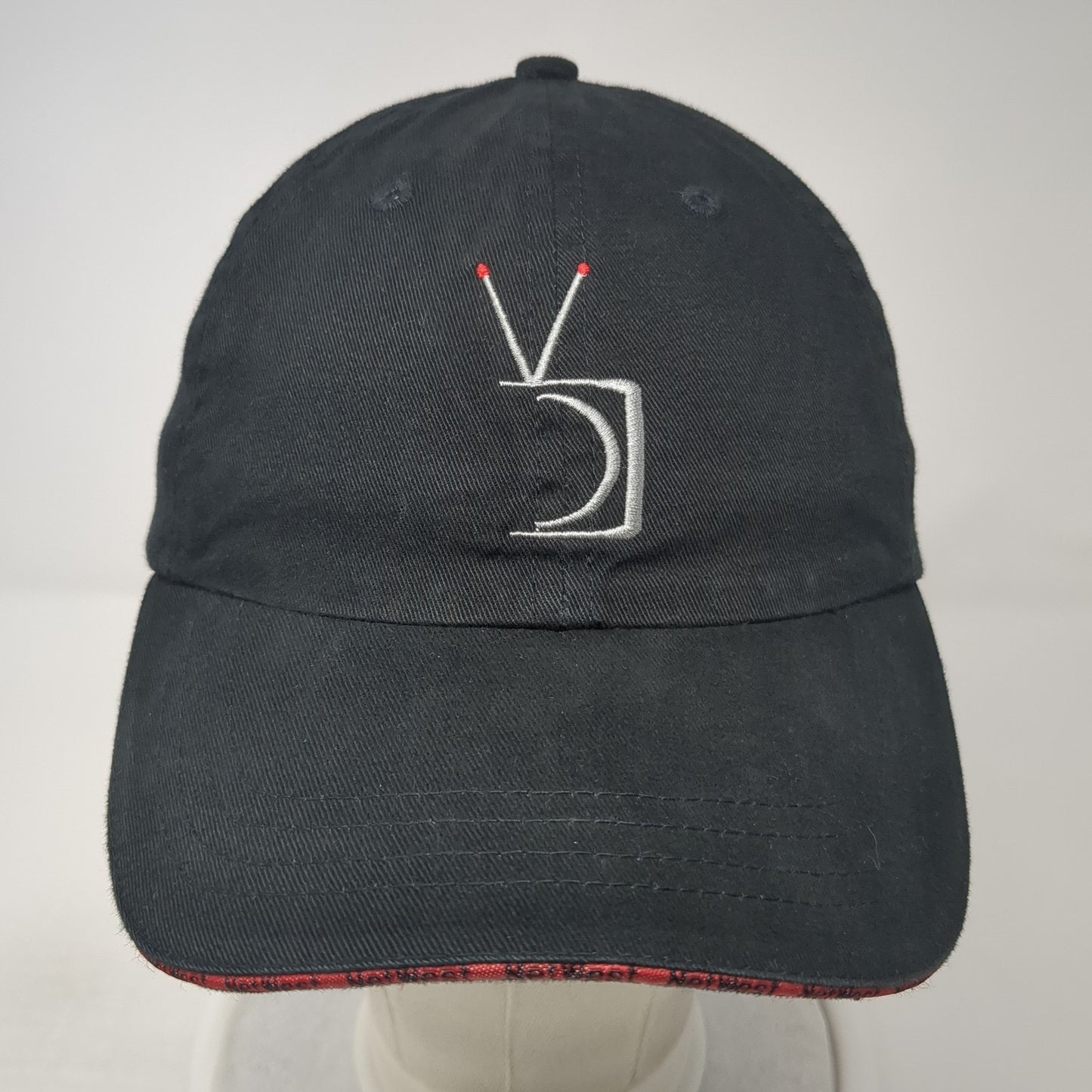 Net West TV Strapback Baseball Cap Black One Size Adjustable Embroidered 6 Panel