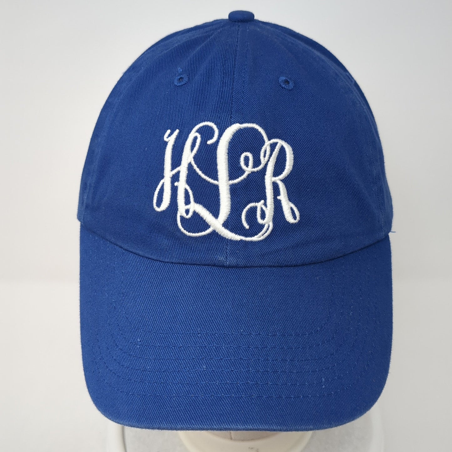 The Turnip Seed Co Slideback Hat Blue One Size Adjustable Monogram