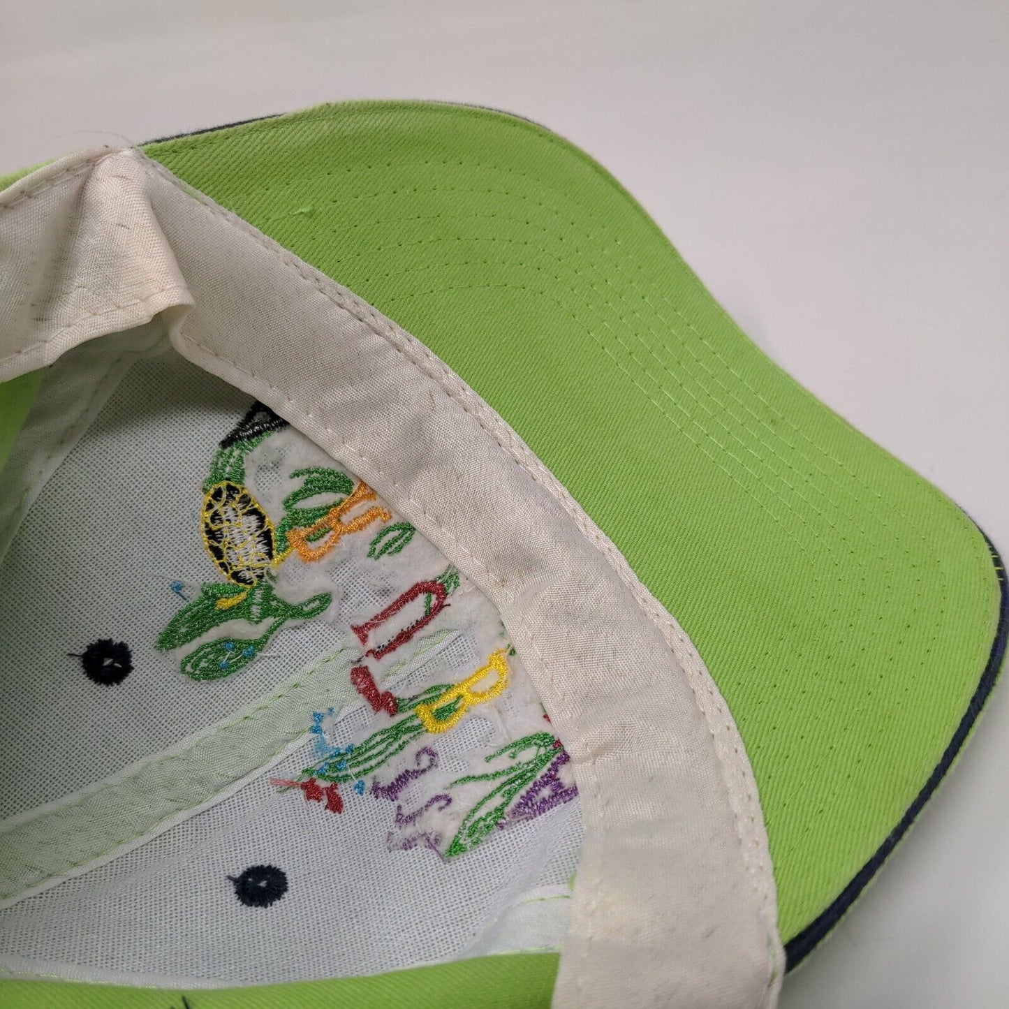 Aruba One Happy Island Strapback Hat Green 58cm Adjustable Embroidered
