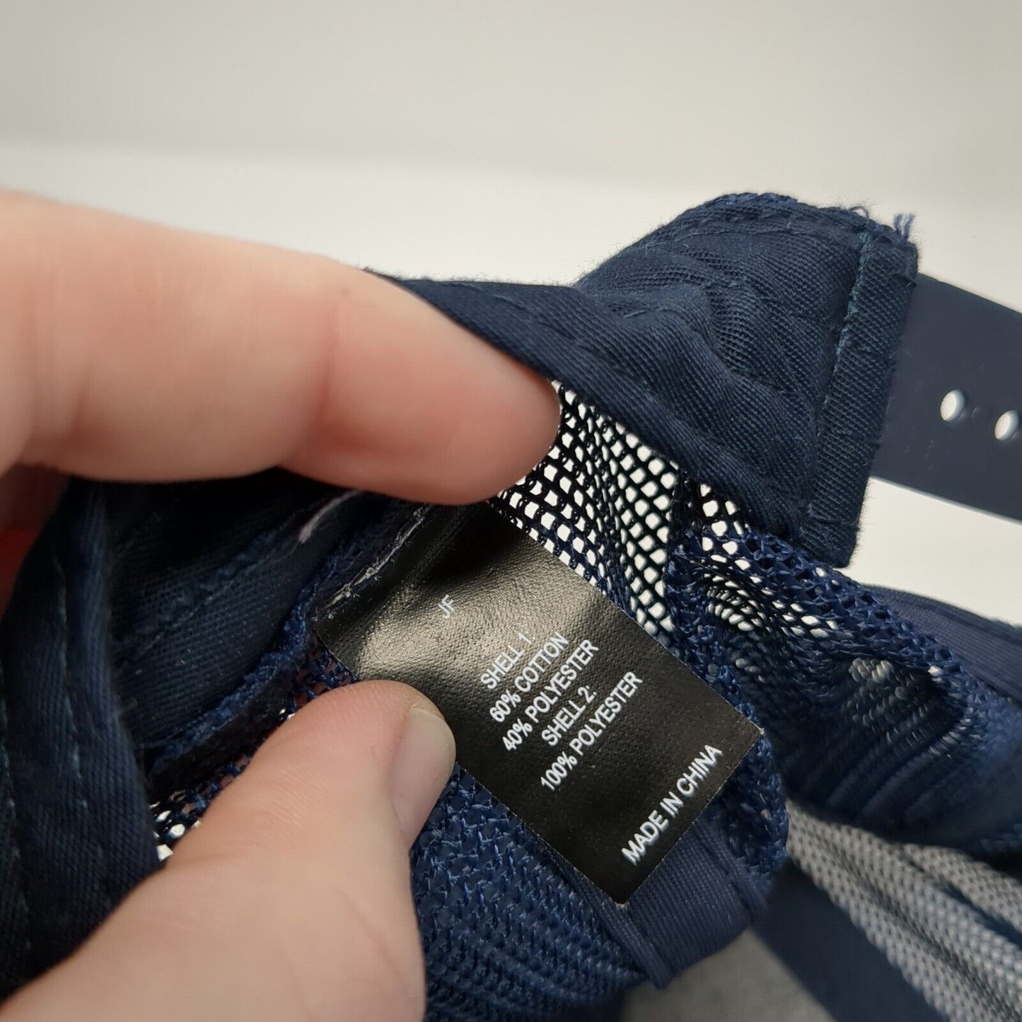 Project Big Wood Patch Snapback Trucker Hat Blue One Size Mesh Back