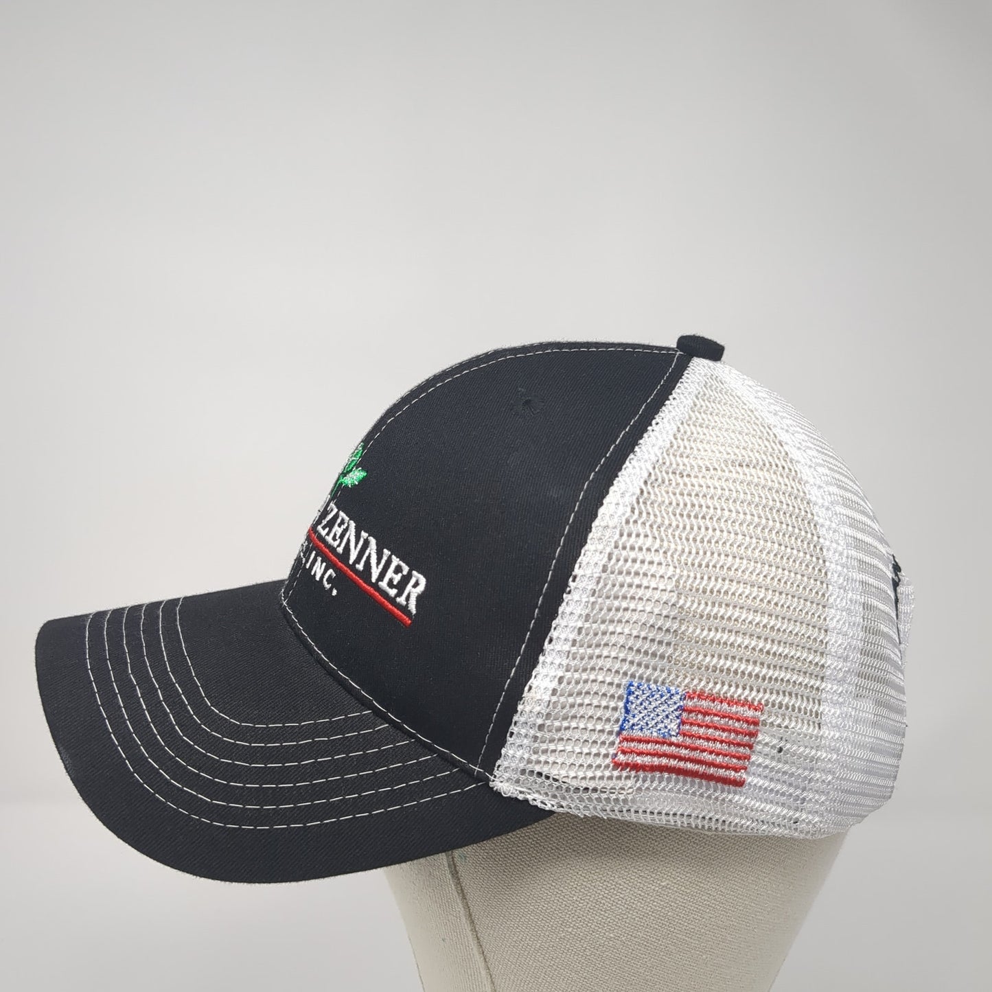 Logan Zenner Seeds Inc. Strapback Trucker Hat Black One Size Mesh Back
