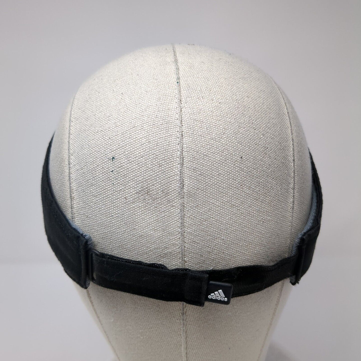 Adidas 3 Stripes Strapback Sun Visor Hat Black One Size Aeroready