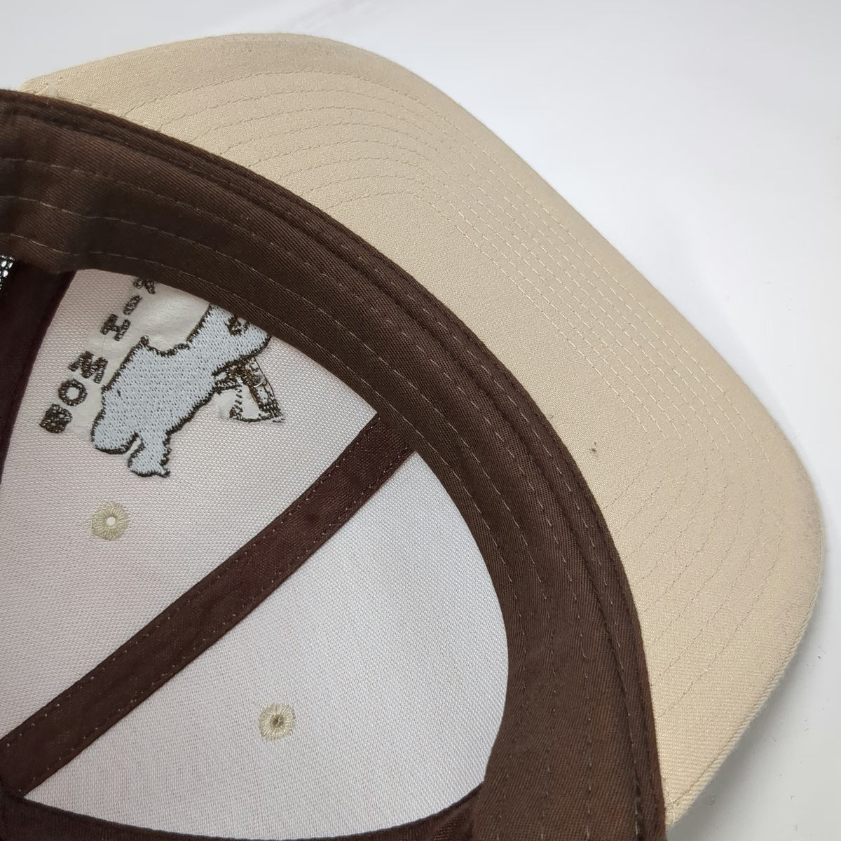 Dead-On Archery Bow Hiker Trucker Hat Beige Brown Gold One Size Mesh Snapback