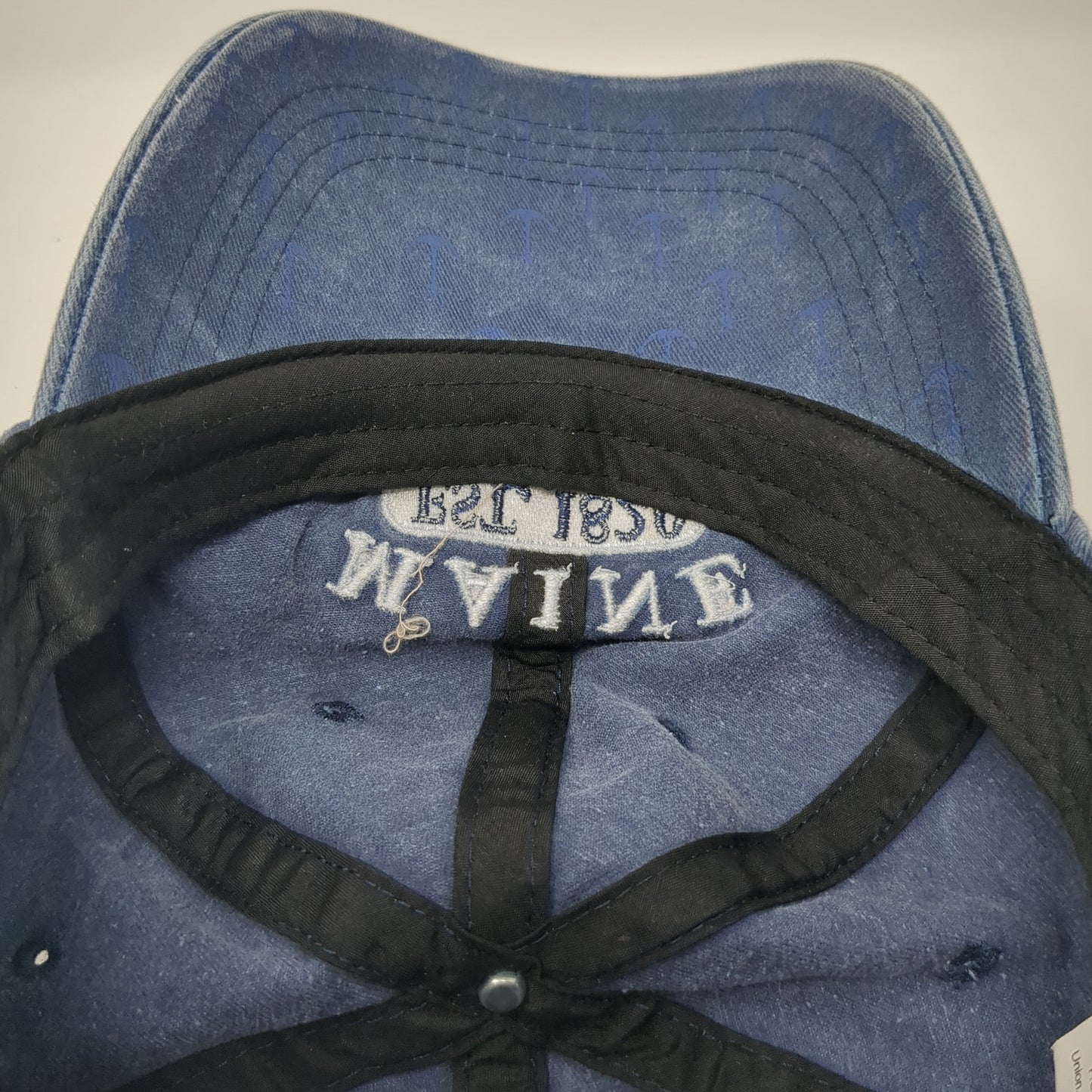 Maine Est. 1820 Vacationland Strapback Baseball Cap Blue One Size Adjustable