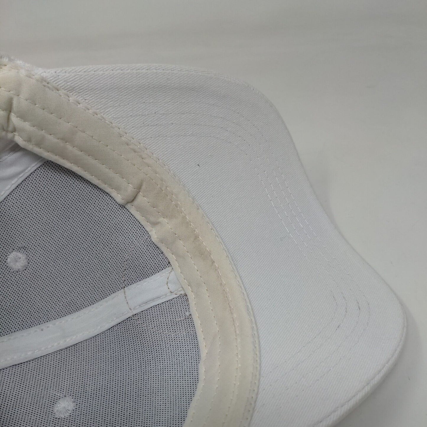 Rainbow Slideback Hat White One Size Adjustable Colorful Vented Holes 6 Panel