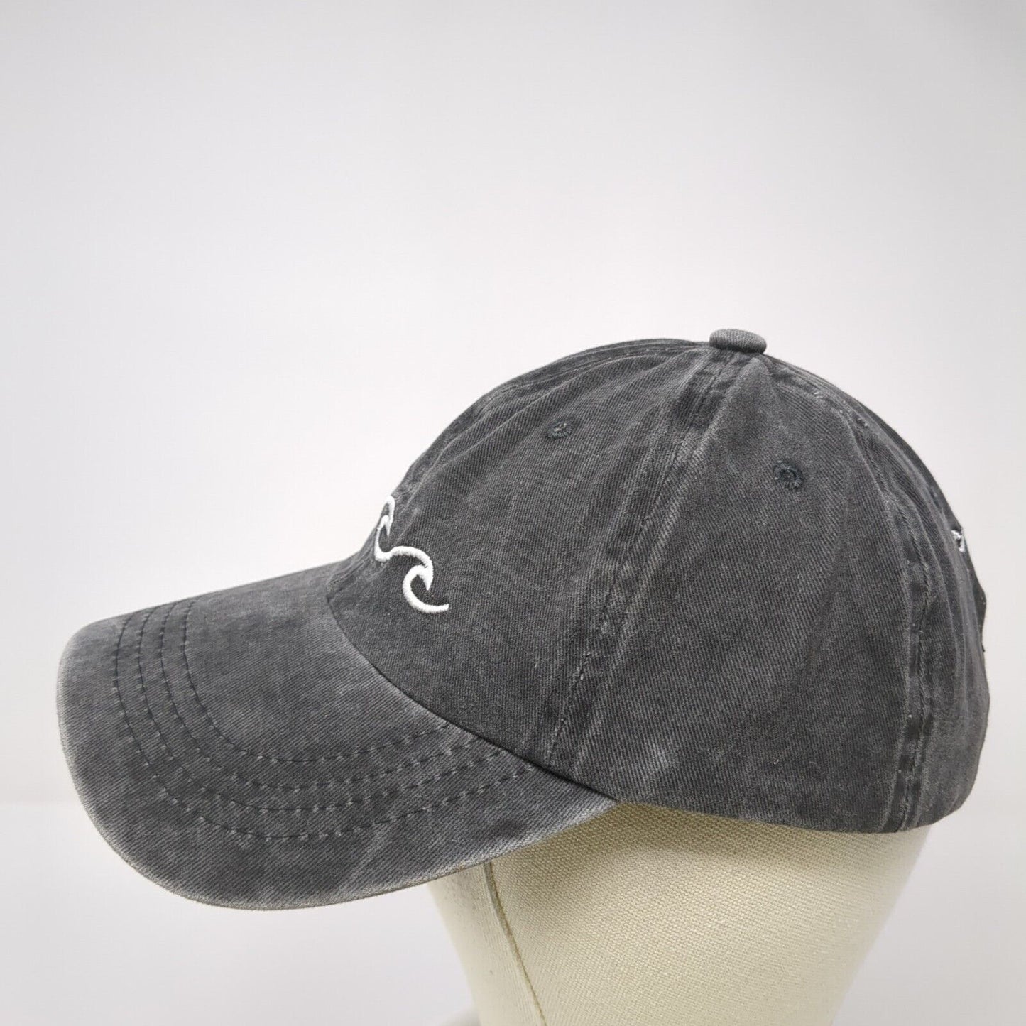 Ocean Wave Slideback Hat Gray One Size Adjustable Embroidered Star Beachside