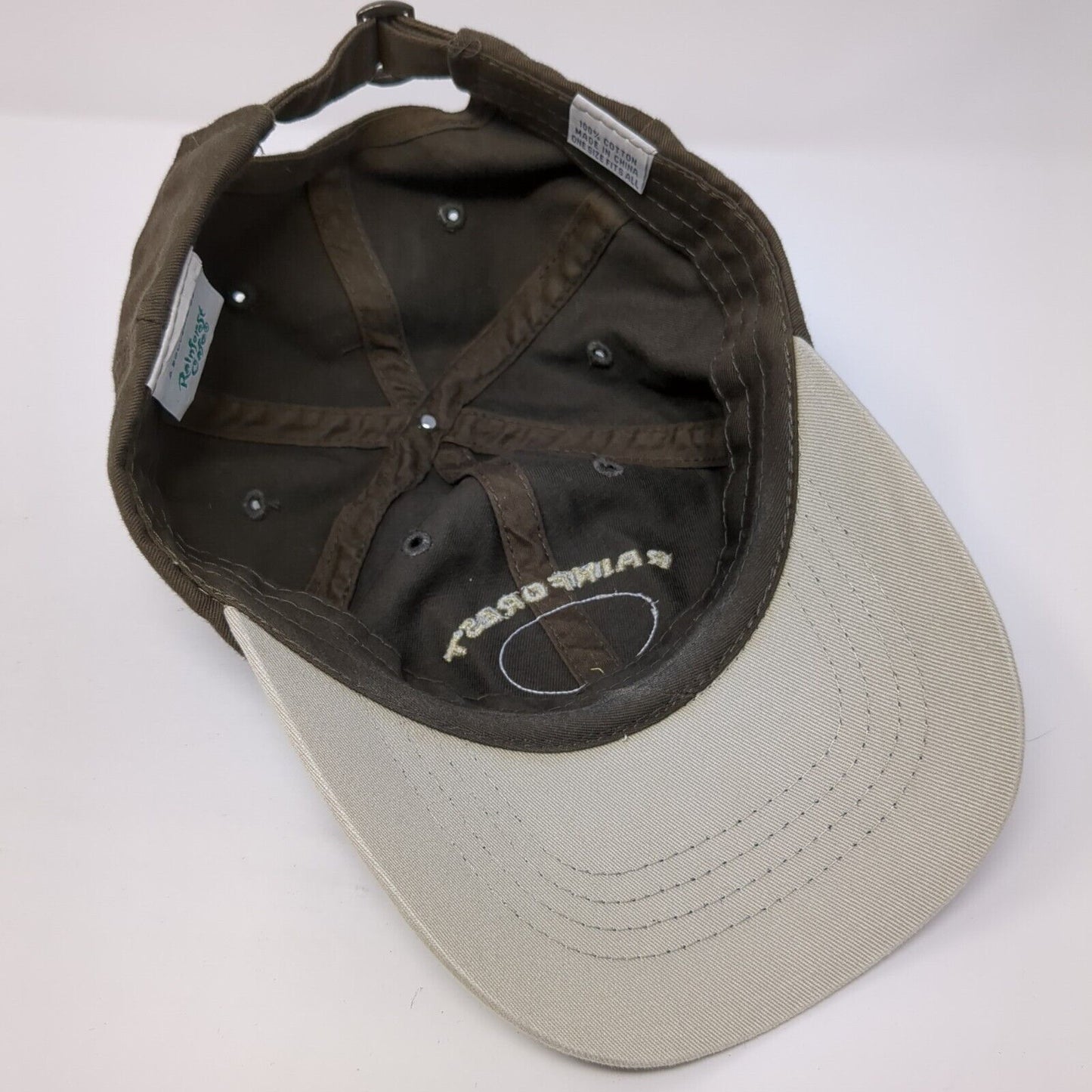 Rainforest Cafe Orlando Slideback Hat Brown One Size Adjustable Embroidered