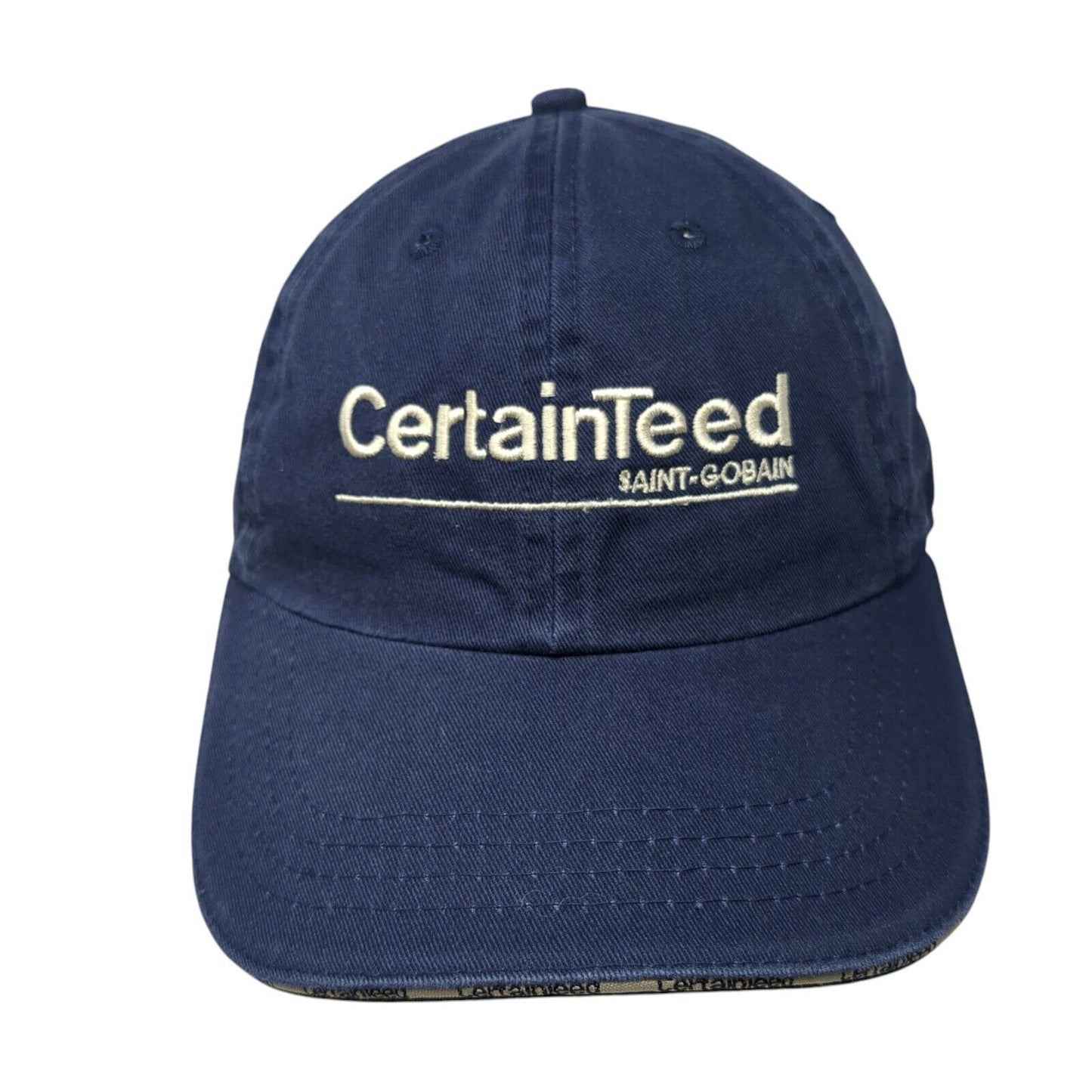CertainTeed Saint-Gobain Slideback Hat Blue One Size Flex Strap Kati