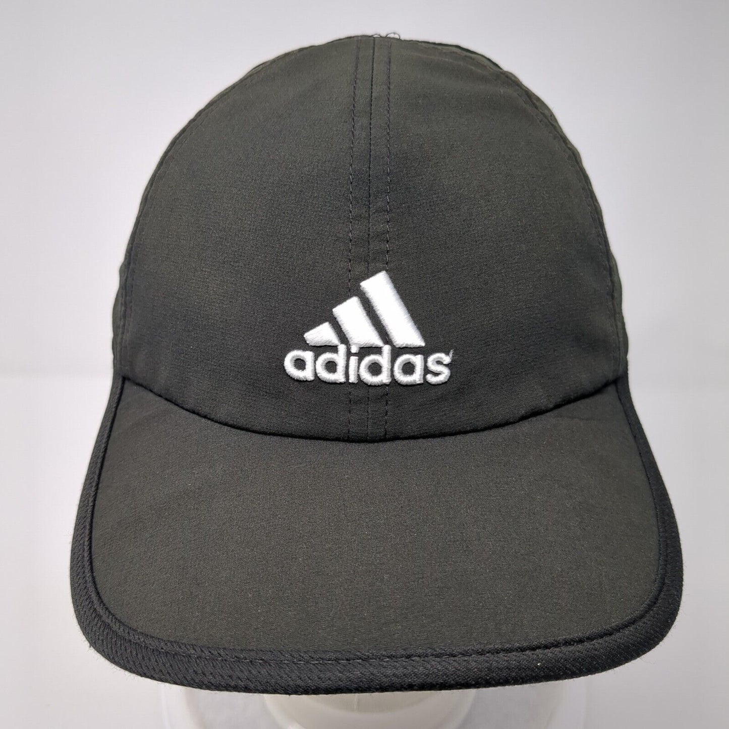 Adidas Strapback Hat Black One Size Adjustable Embroidered Breathable Mesh