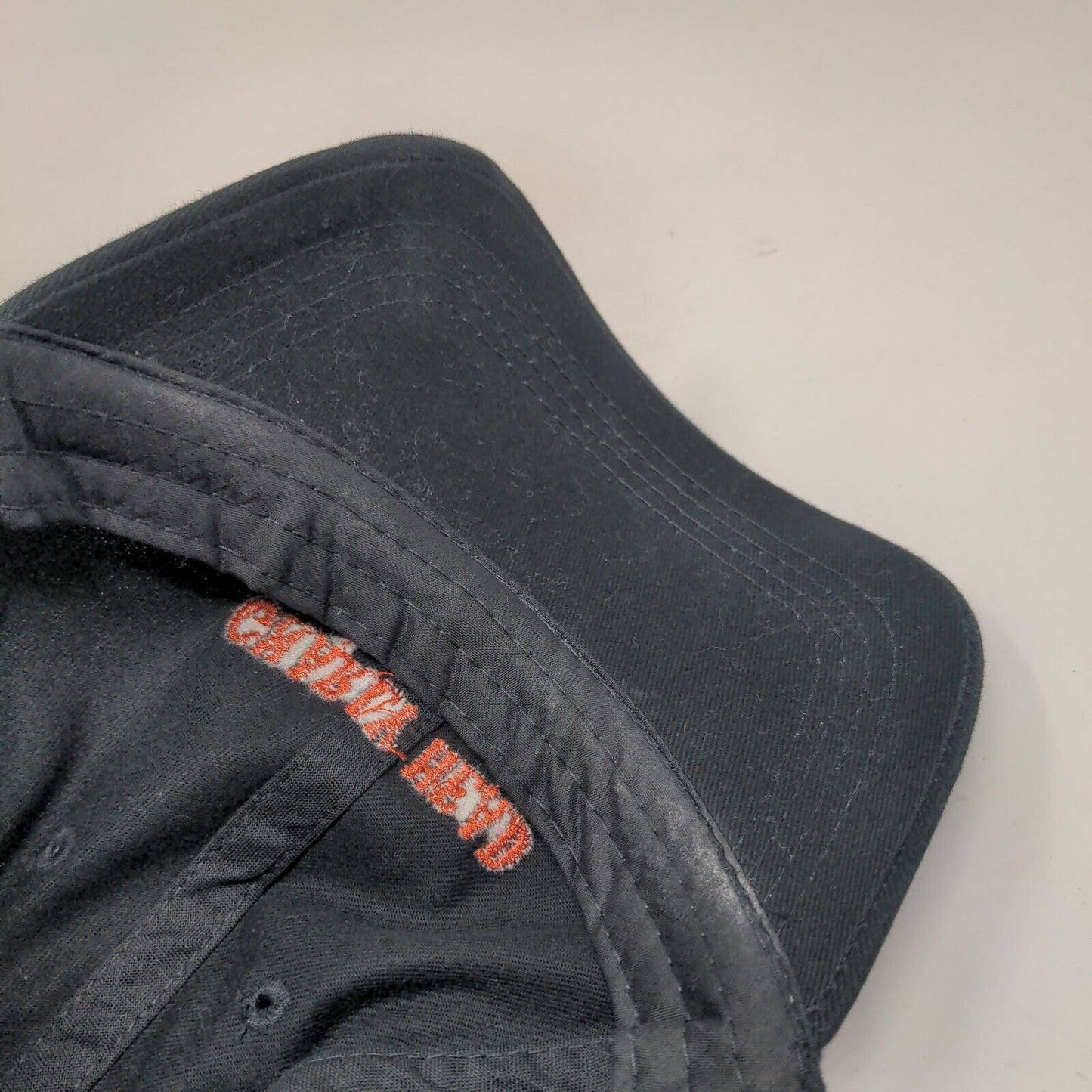 Gnarly Head Strapback Hat Black OSFM Adjustable Embroidered Vented Holes 6 Panel