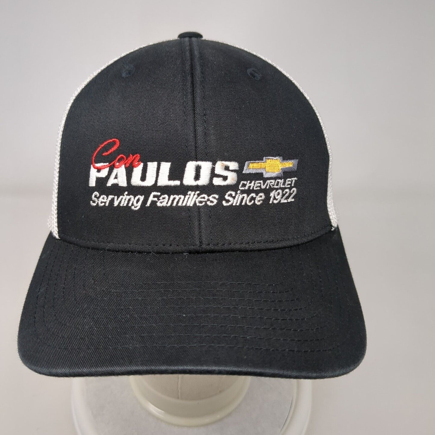 Con Paulos Chevrolet Serving Families Since 1922 Fitted Trucker Hat Black S/M