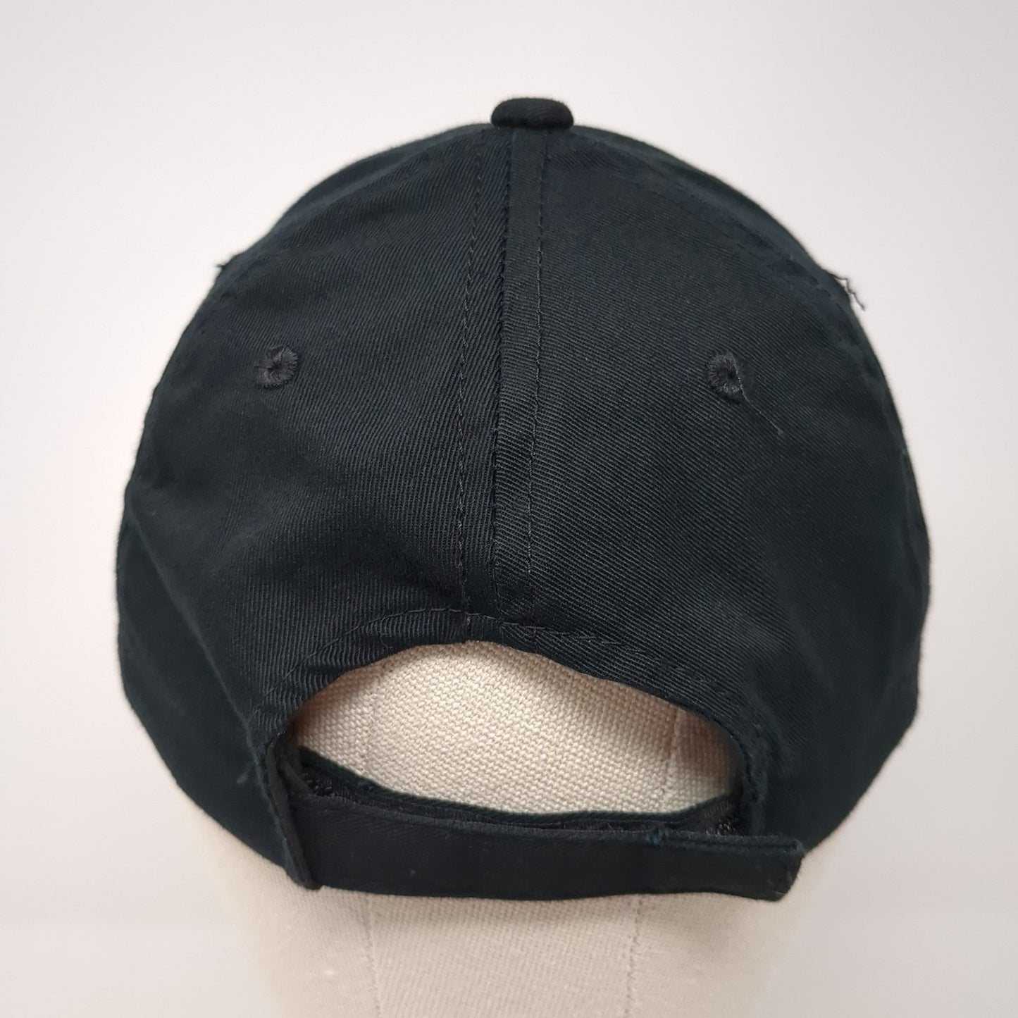 The YMCA Logo Strapback Hat Black One Size Embroidered Outdoor Cap