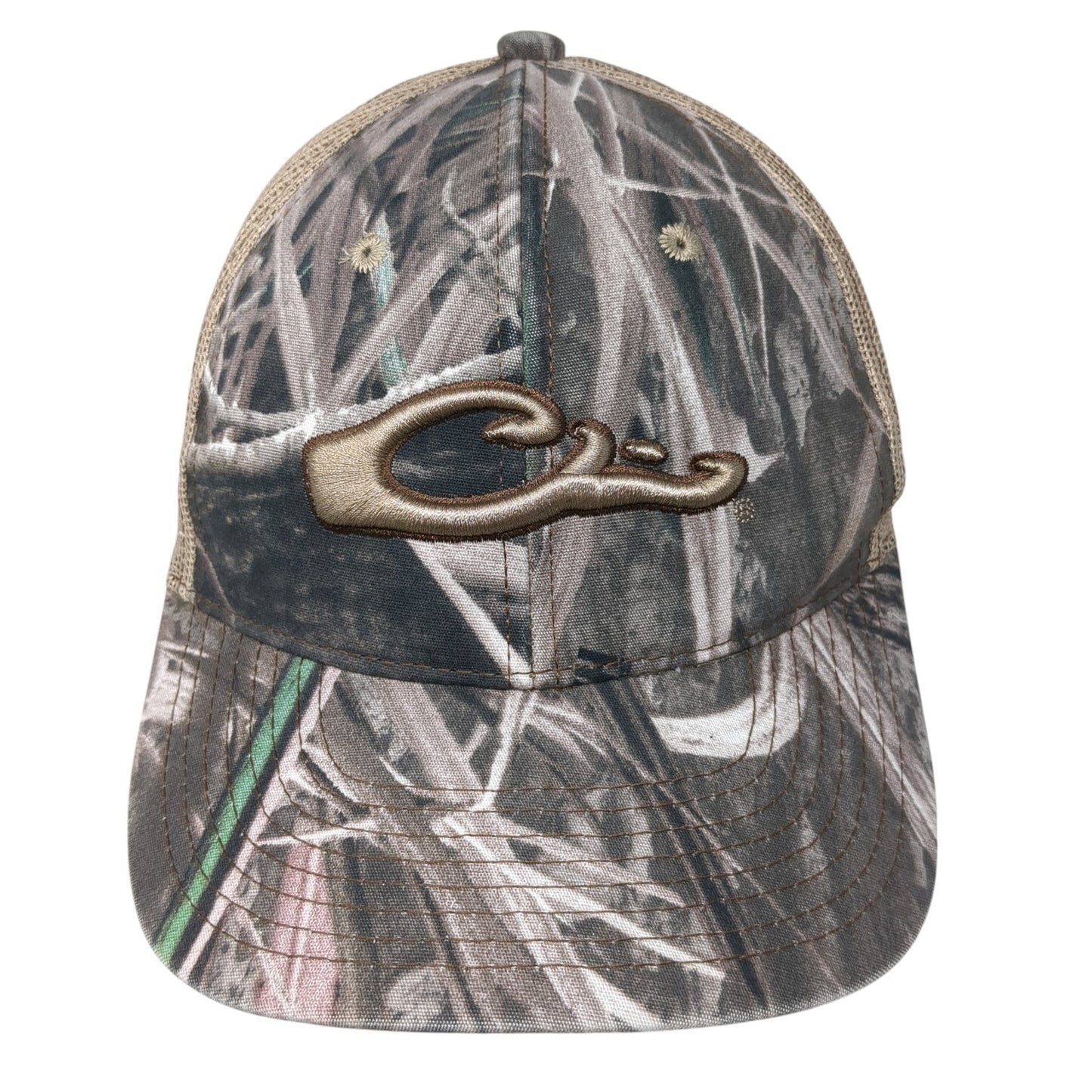 Drake Strapback Trucker Hat Multicolor One Size Mesh Back Camo Hunting