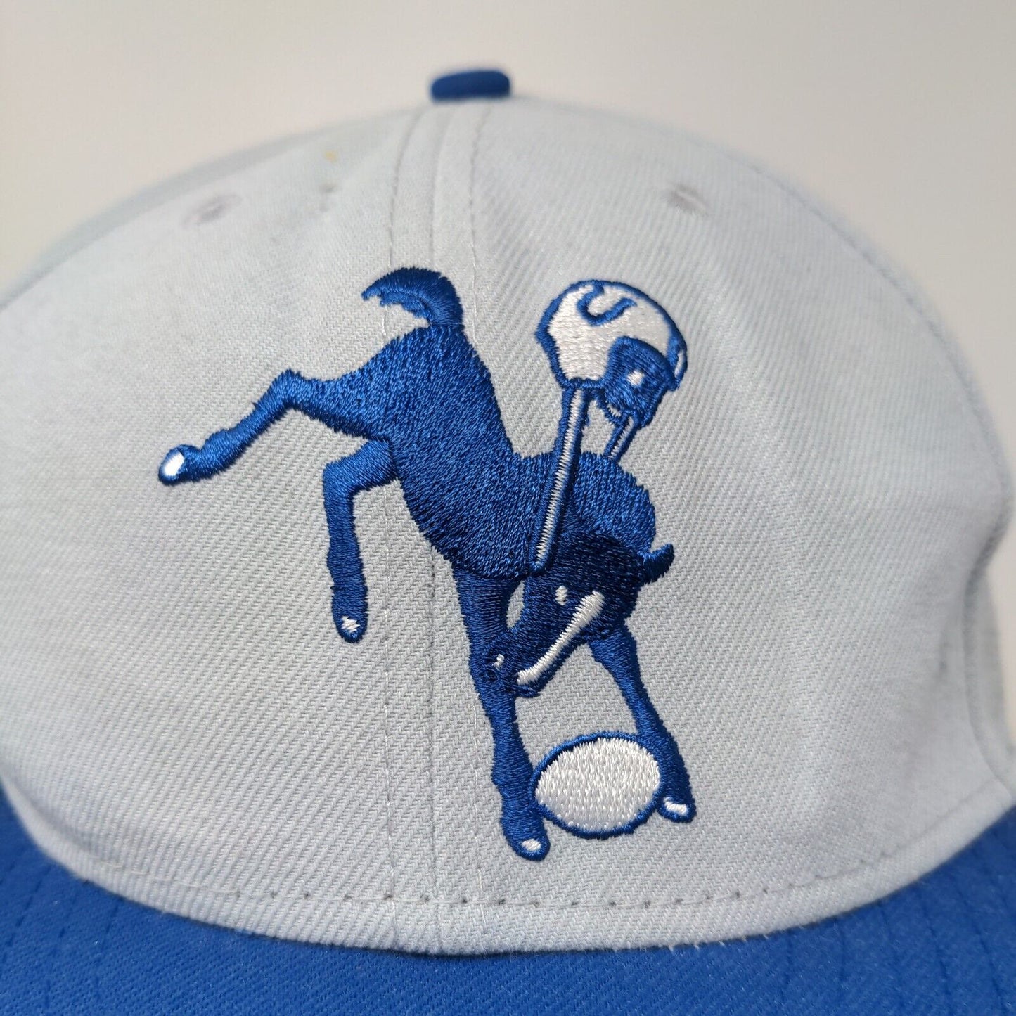 New Era Men's 59Fifty Fitted Hat Gray Size 7 1/2 Indianapolis Colts Embroidered