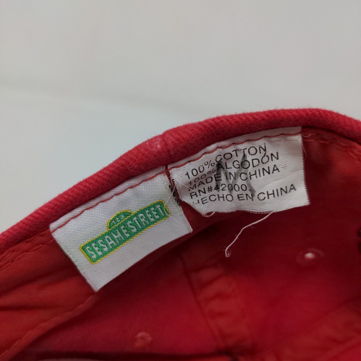 Sesame Street Boy's Stretchy Hat Red Elmo Gear Embroidered Face Cotton