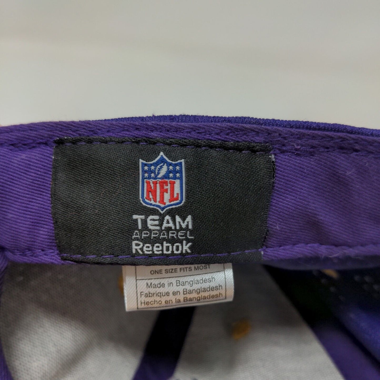 Reebok NFL Boys Minnesota Vikings Strapback Hat Purple Yellow #28 Peterson
