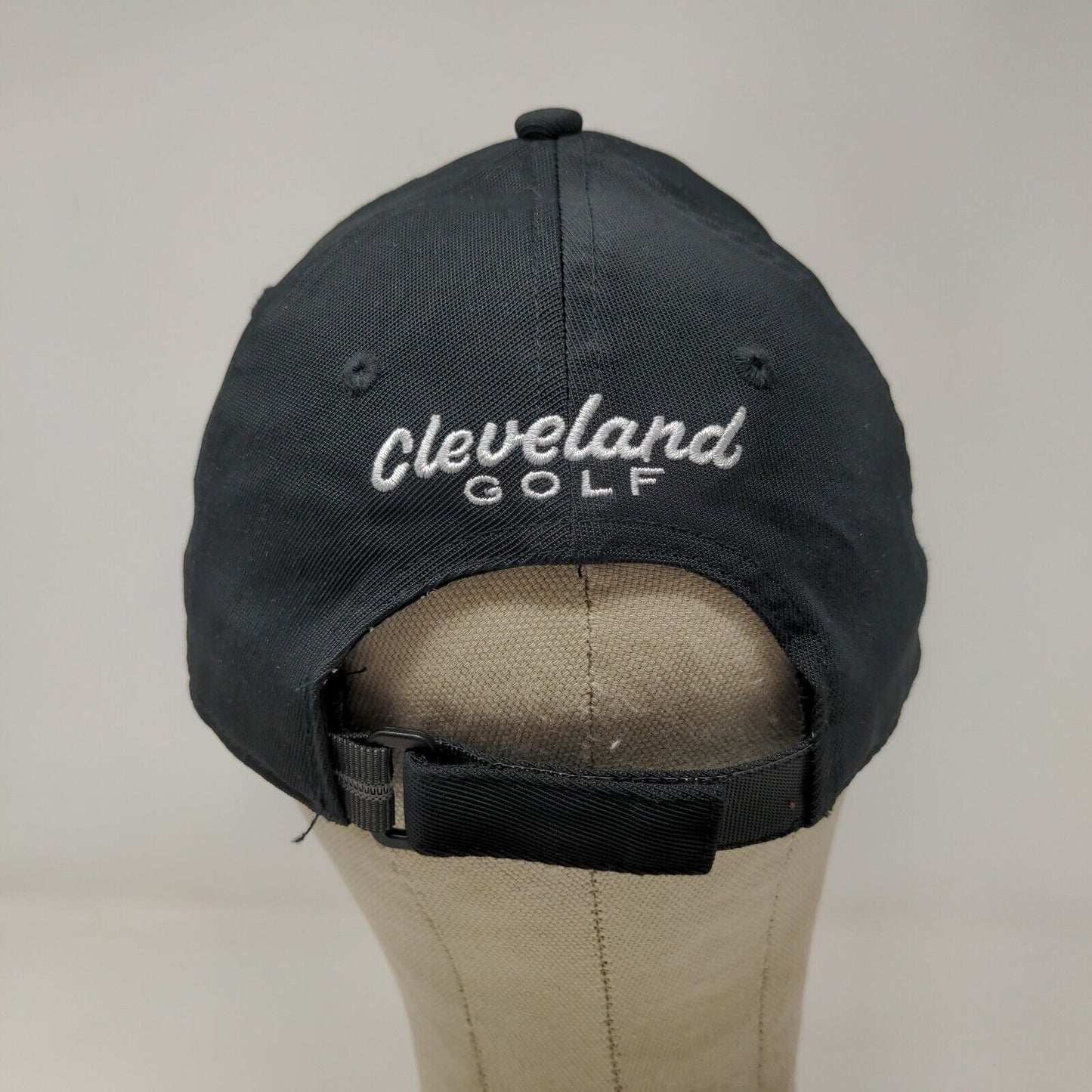 Cleveland Golf Men's Strapback Hat Black Adjustable Embroidered Logo