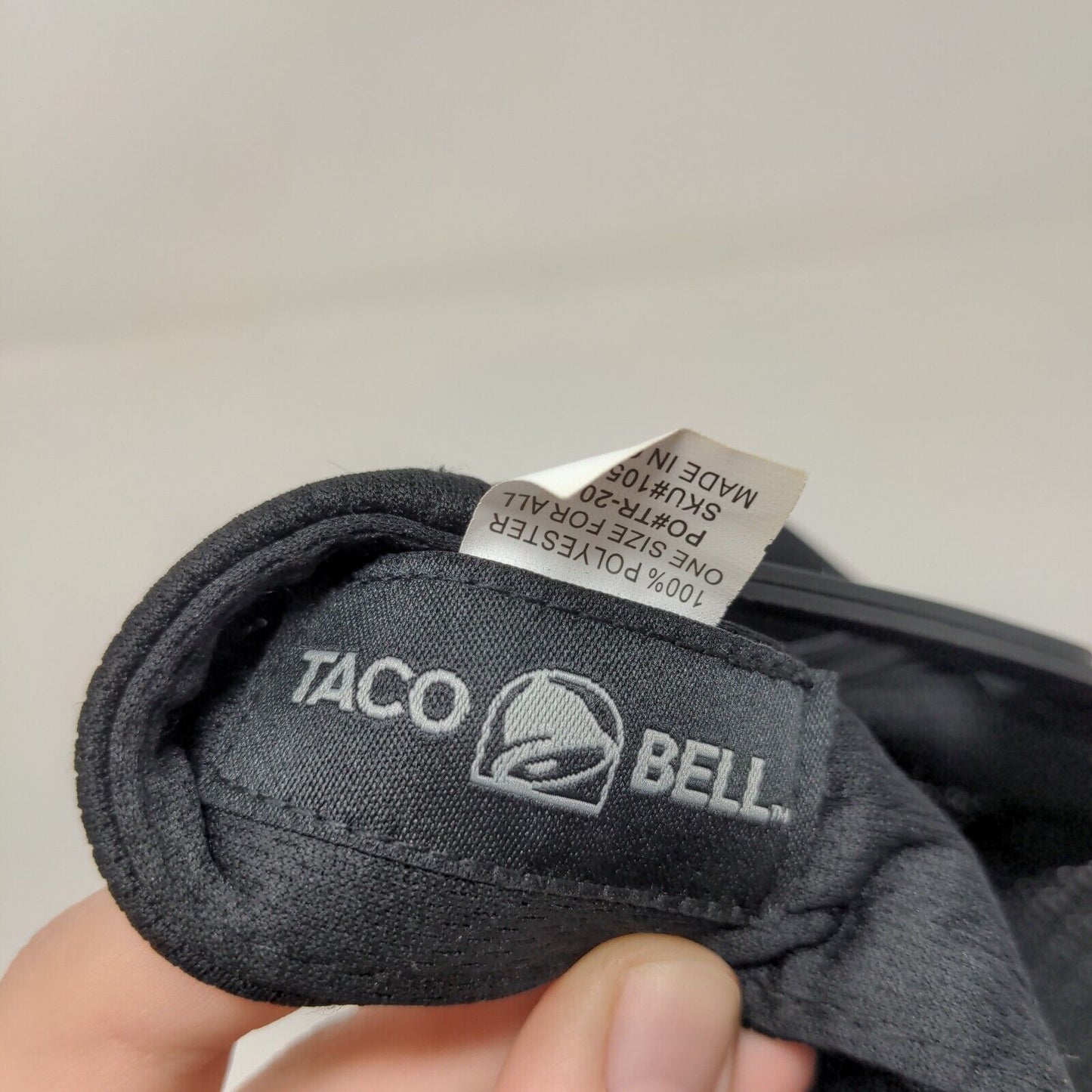 Taco Bell Men's Snapback Employee Uniform Hat Black OSFA Embroidered Logo