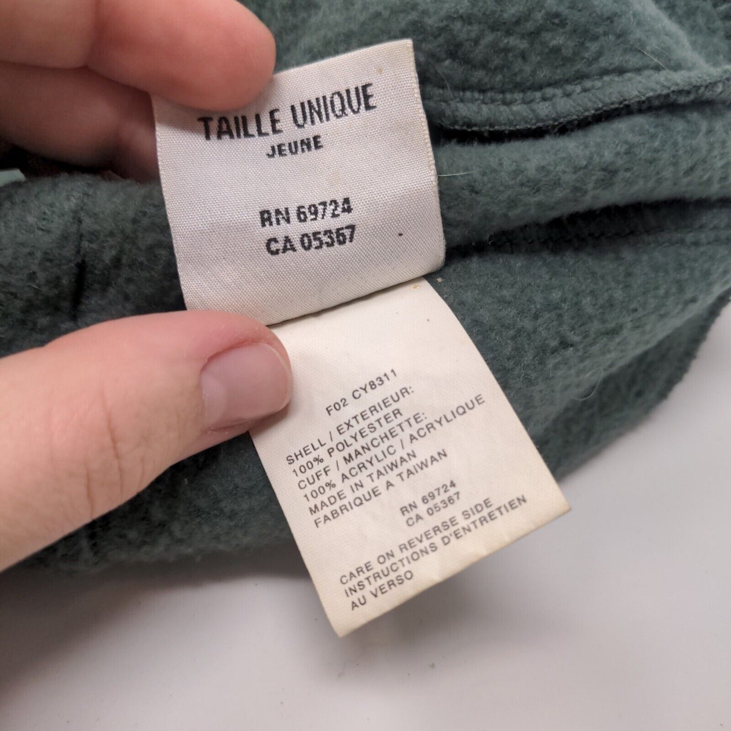 Columbia Boys Knit Beanie Hat Cap Green OSFA Fair Isle Polyester