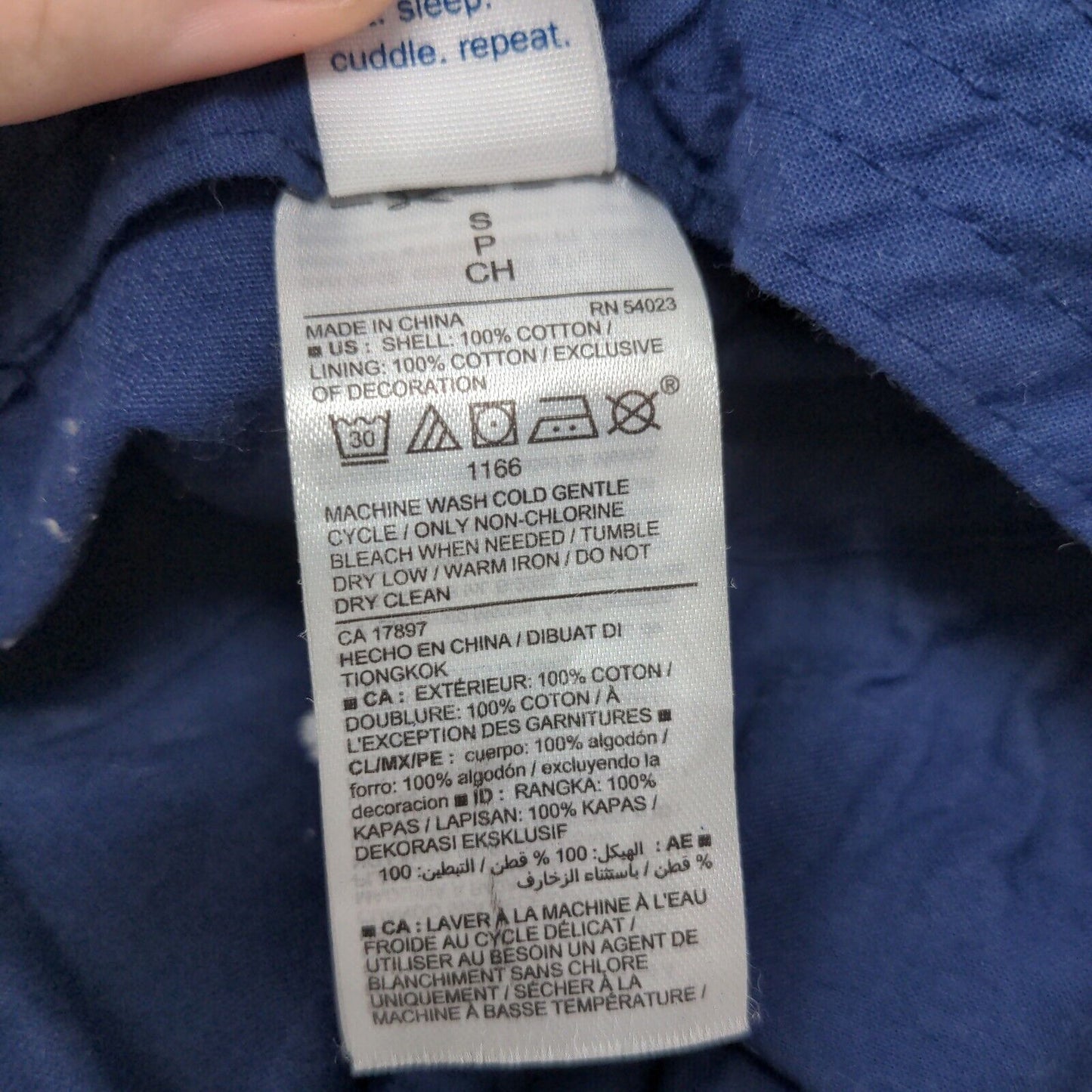 Old Navy Boy's Stretchy Hat Blue Size Small Embroidered Spell Out Logo