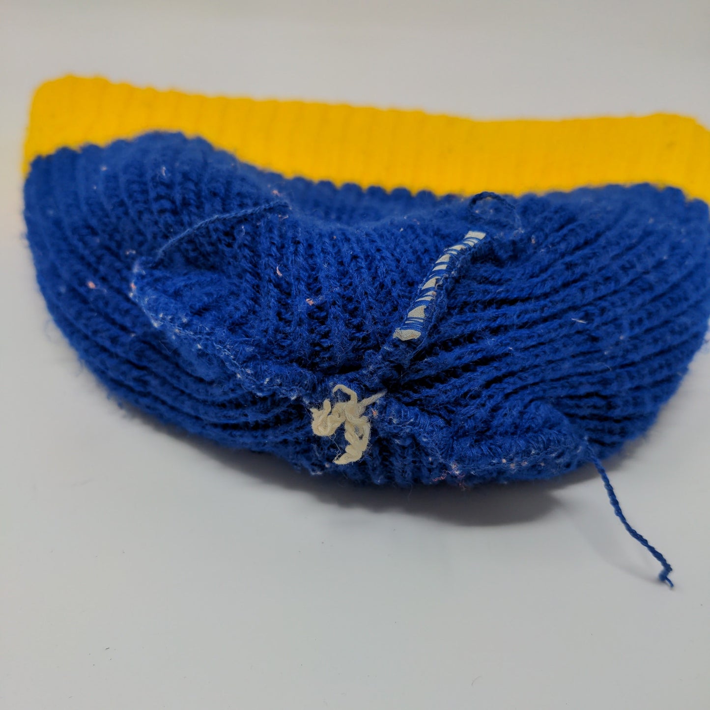 UCLA Bruins Beanie Hat Embroidered Logo Blue Yellow Pom Pom Knit