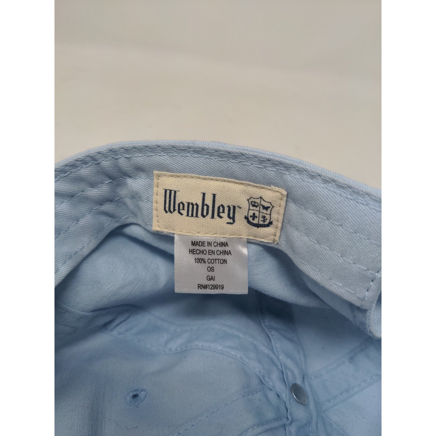 Wembley Ask Your Mother Slideback Hat Size OS Blue Embroidered Spell Out