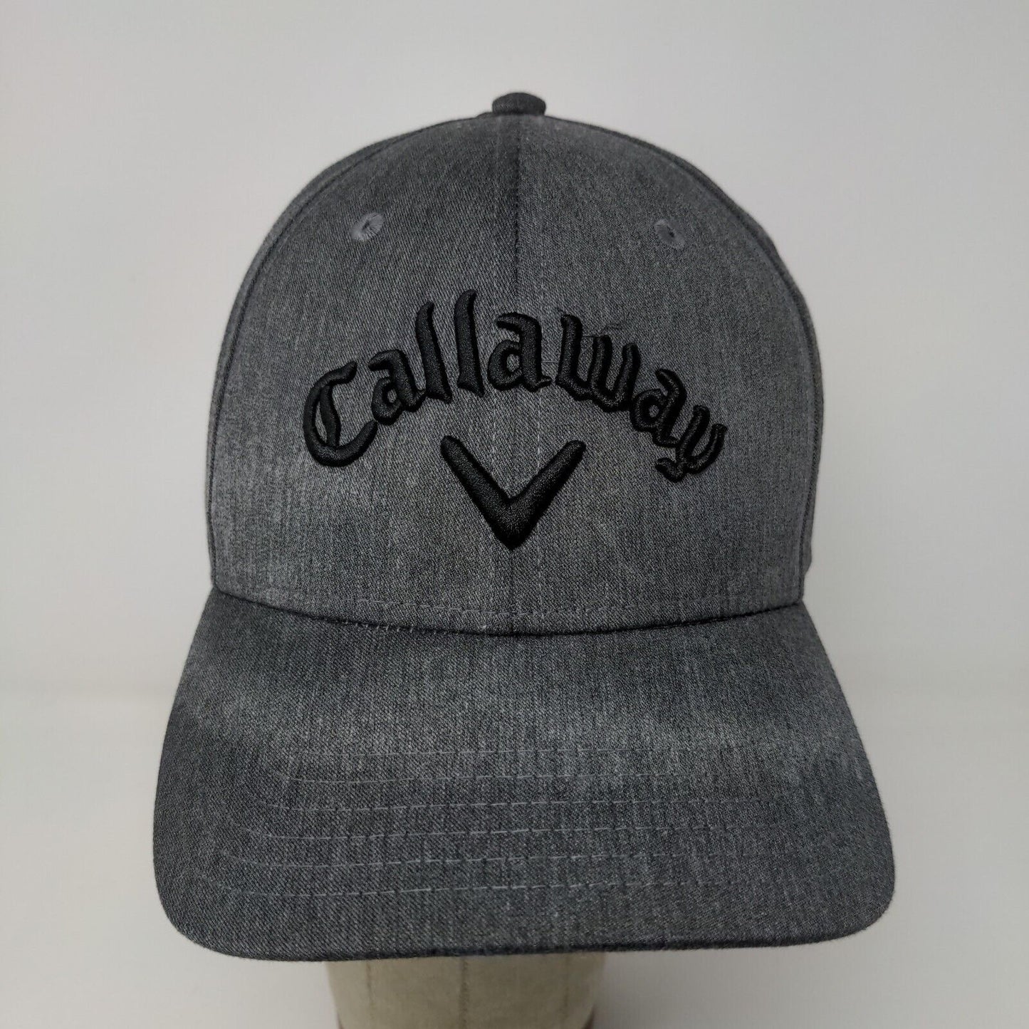 Callaway Golf Snapback Hat Gray Adjustable Polyester Spell Out Logo Embroidered