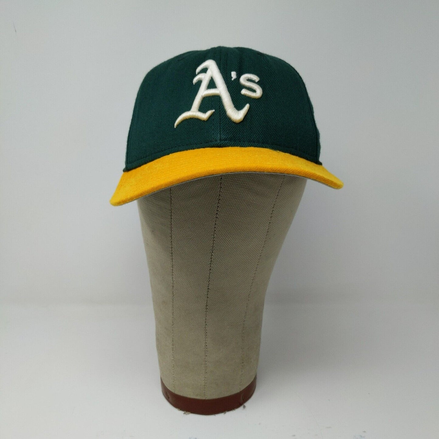 Oakland Athletics Hat Green and Yellow New Era Brand Fitted 6 7/8
