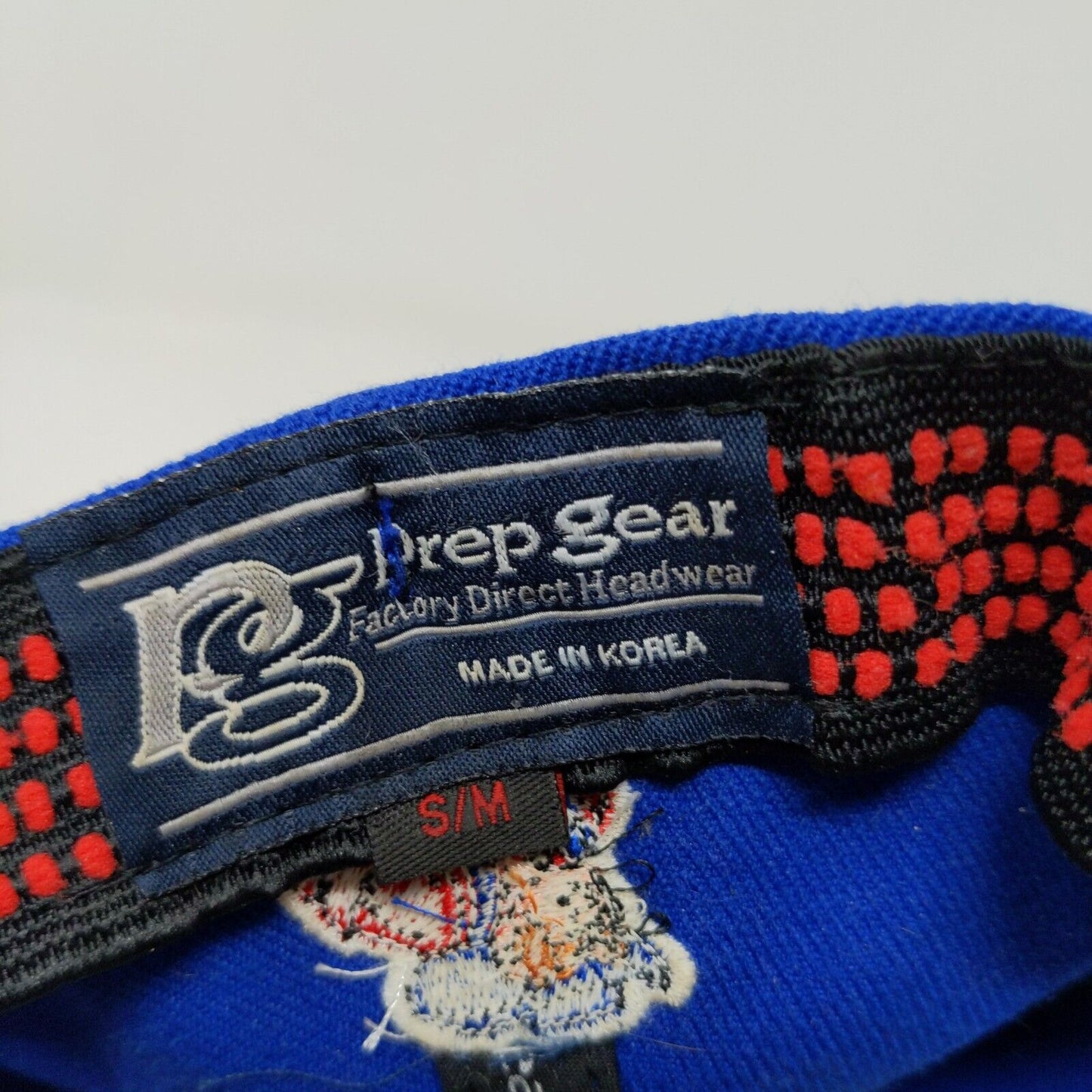 Prep Gear Fitted Hat Red White Blue Size S/M Embroidered P Logo