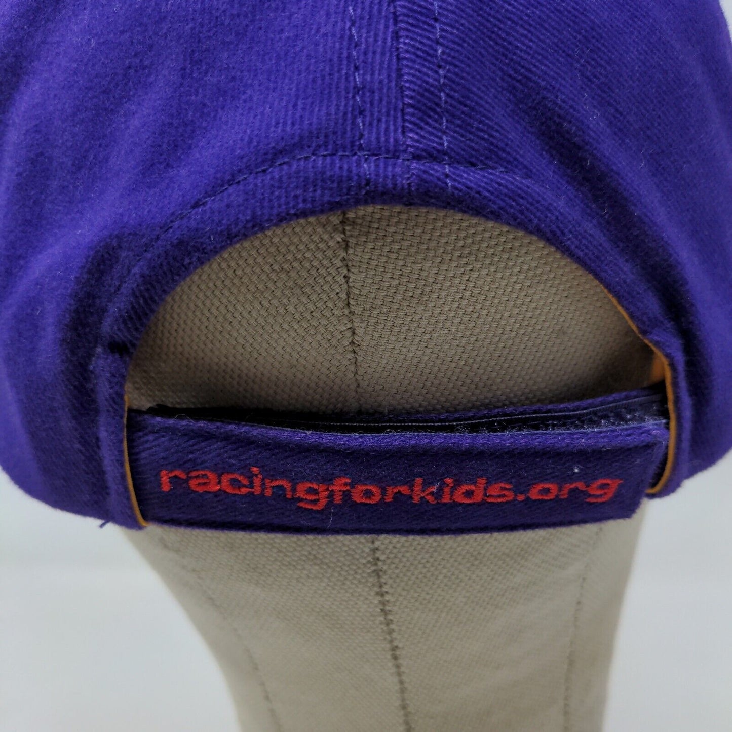Racing for Kids Men's Strapback Hat Purple OSFA Embroidered Logo