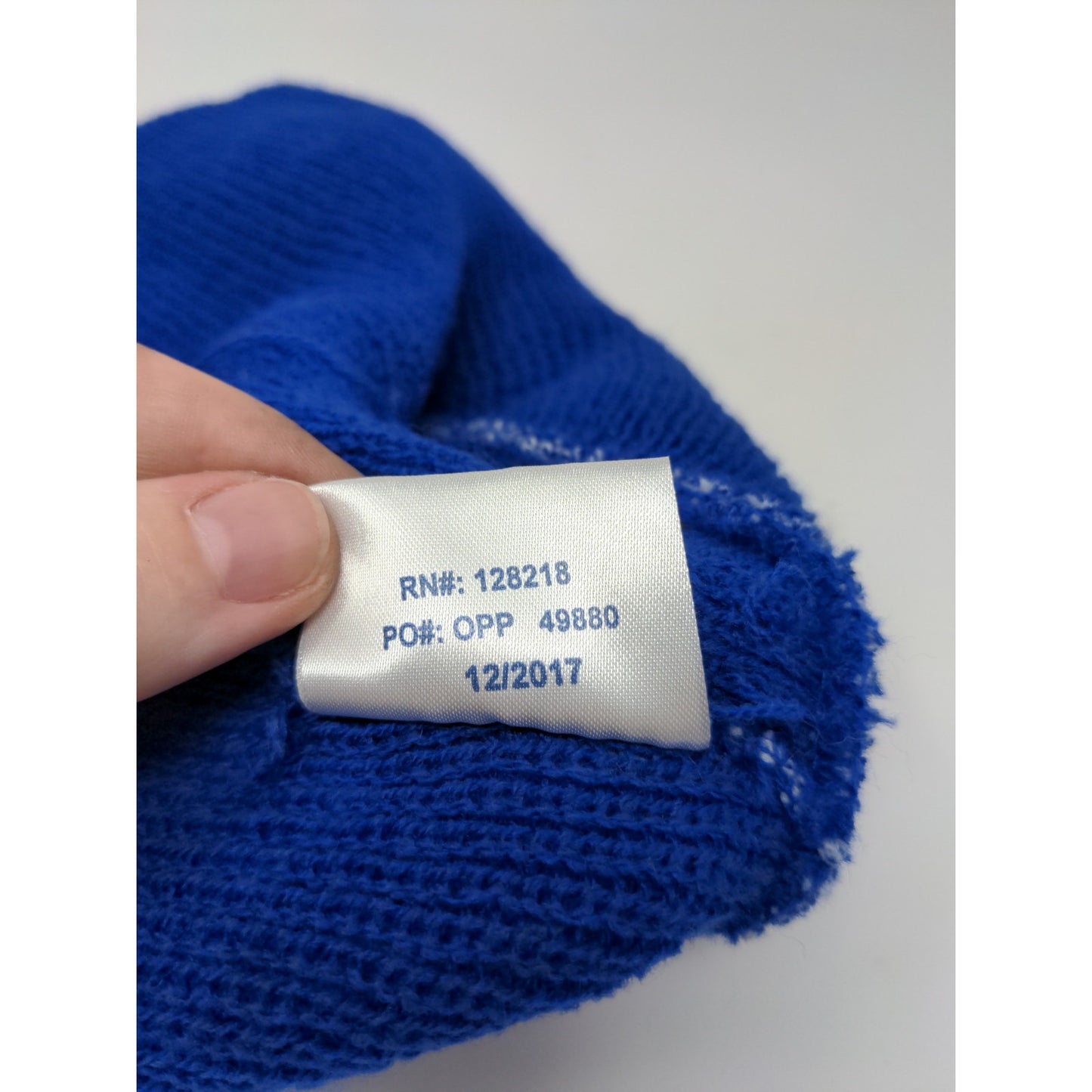 W Feather Logo Beanie Hat Embroidered Logo Blue Soft My Town Originals