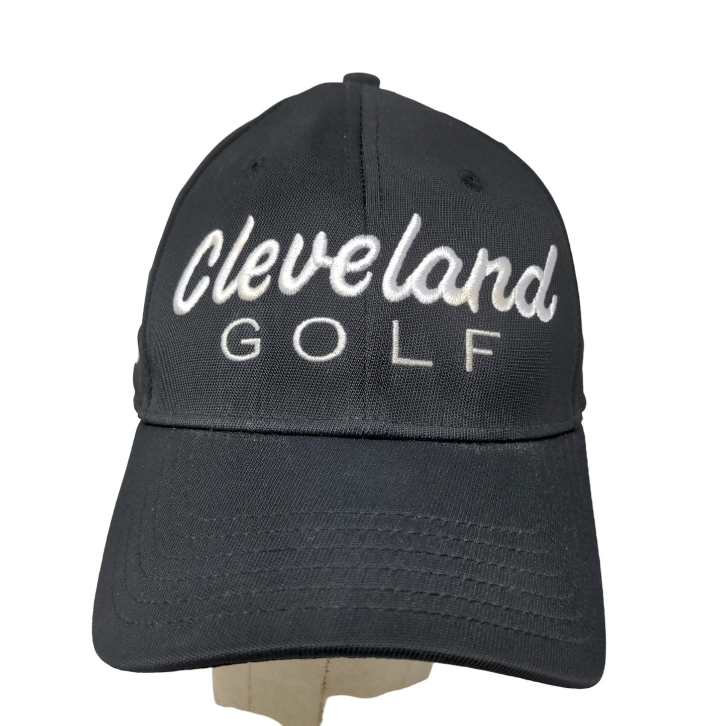 Cleveland Golf Men's Strapback Hat Black Adjustable Embroidered Logo