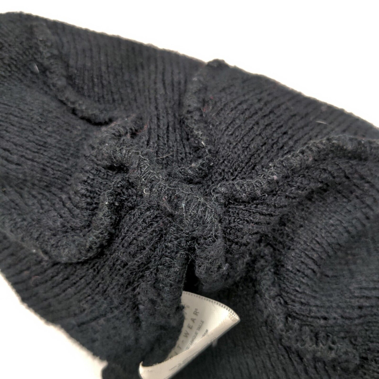 Running Room Men's Knit Beanie Hat Black Size OS 100% Acrylic Embroidered Canada