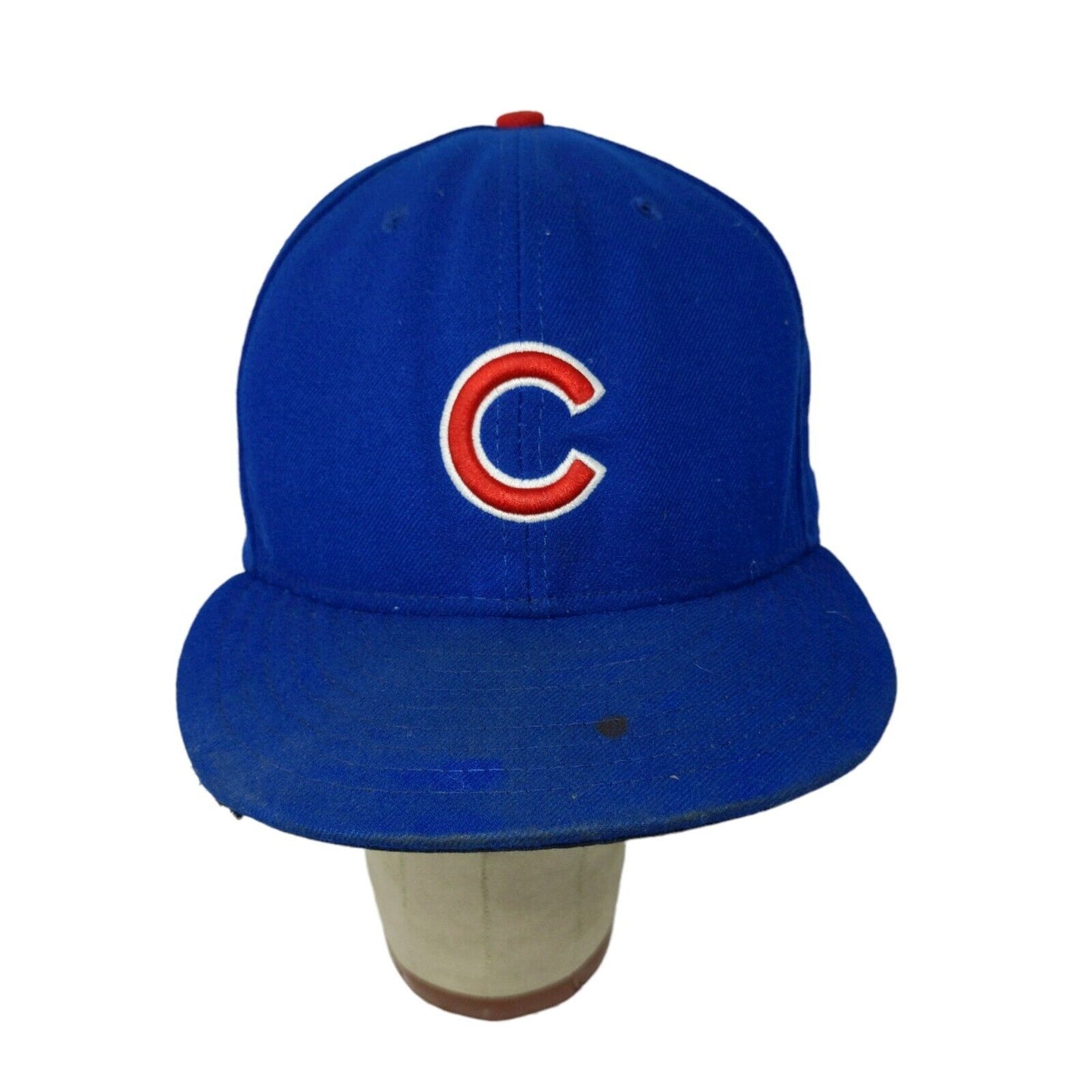 MLB Chicago Cubs New Era 59Fifty MLB Fitted Baseball Cap Size 7 7/8 Embroidered