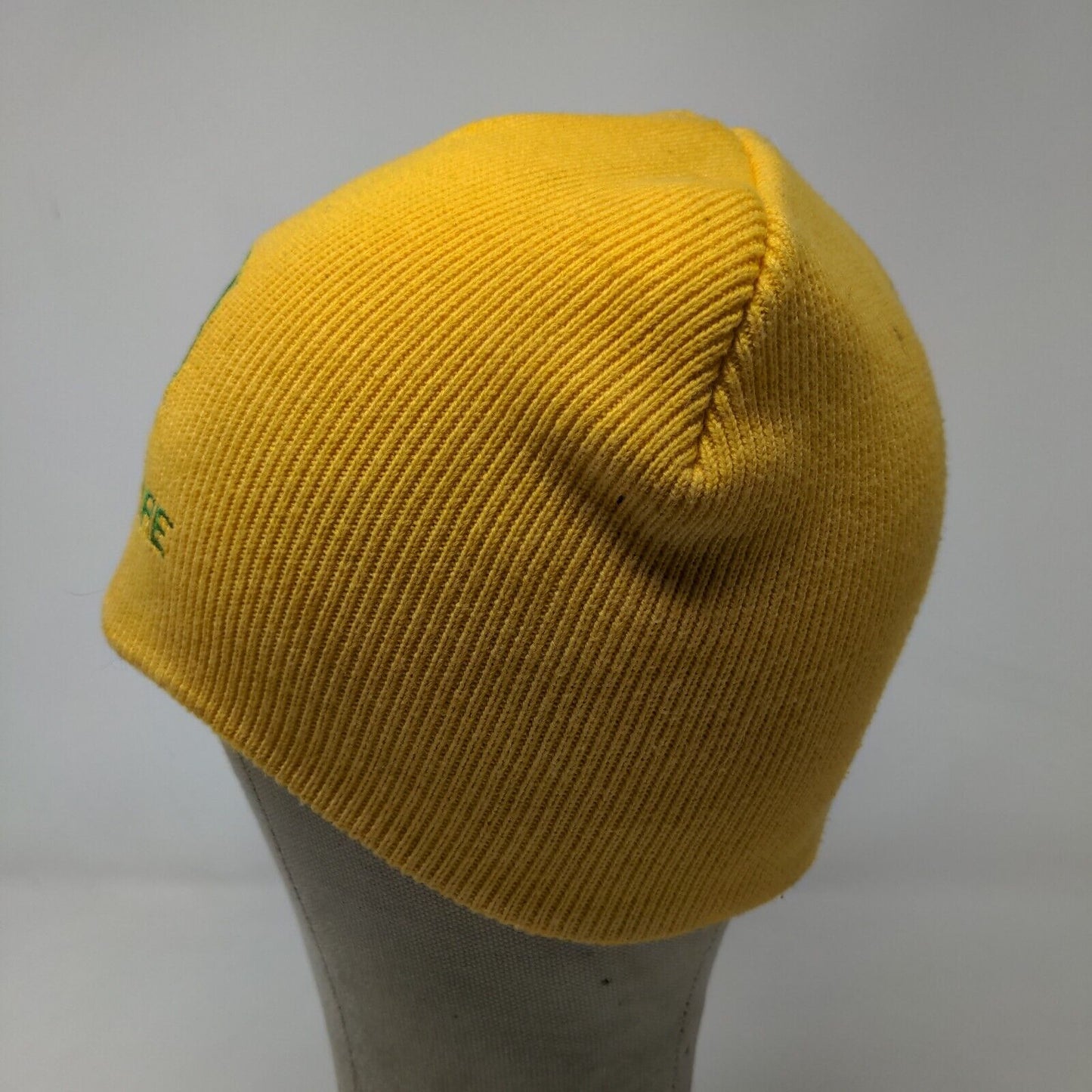 John Deere Boy's Knit Beanie Hat Yellow O/S 4-18 Embroidered Logo