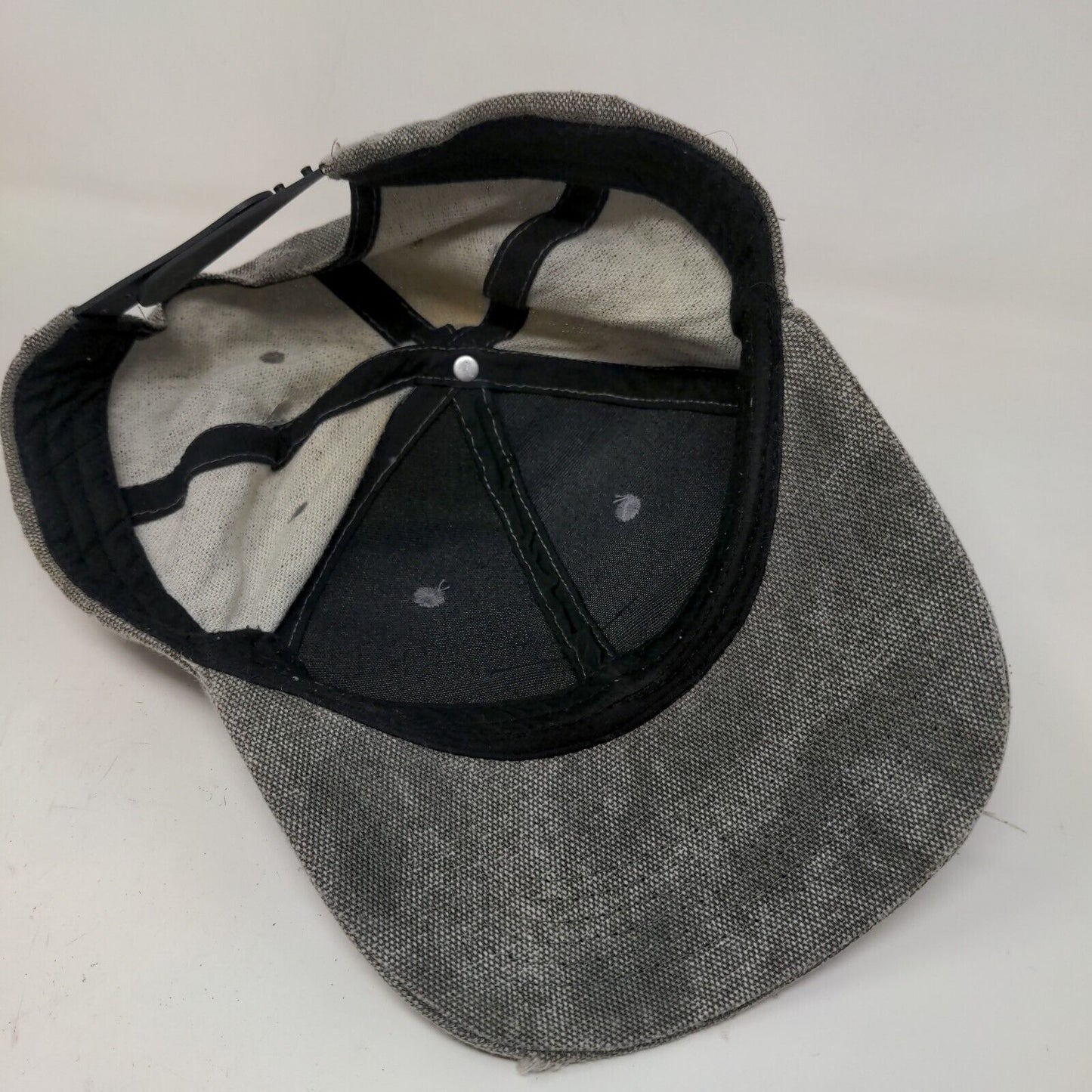 Unbranded Men's Snapback Hat Gray Adjustable Blank Distressed Accents