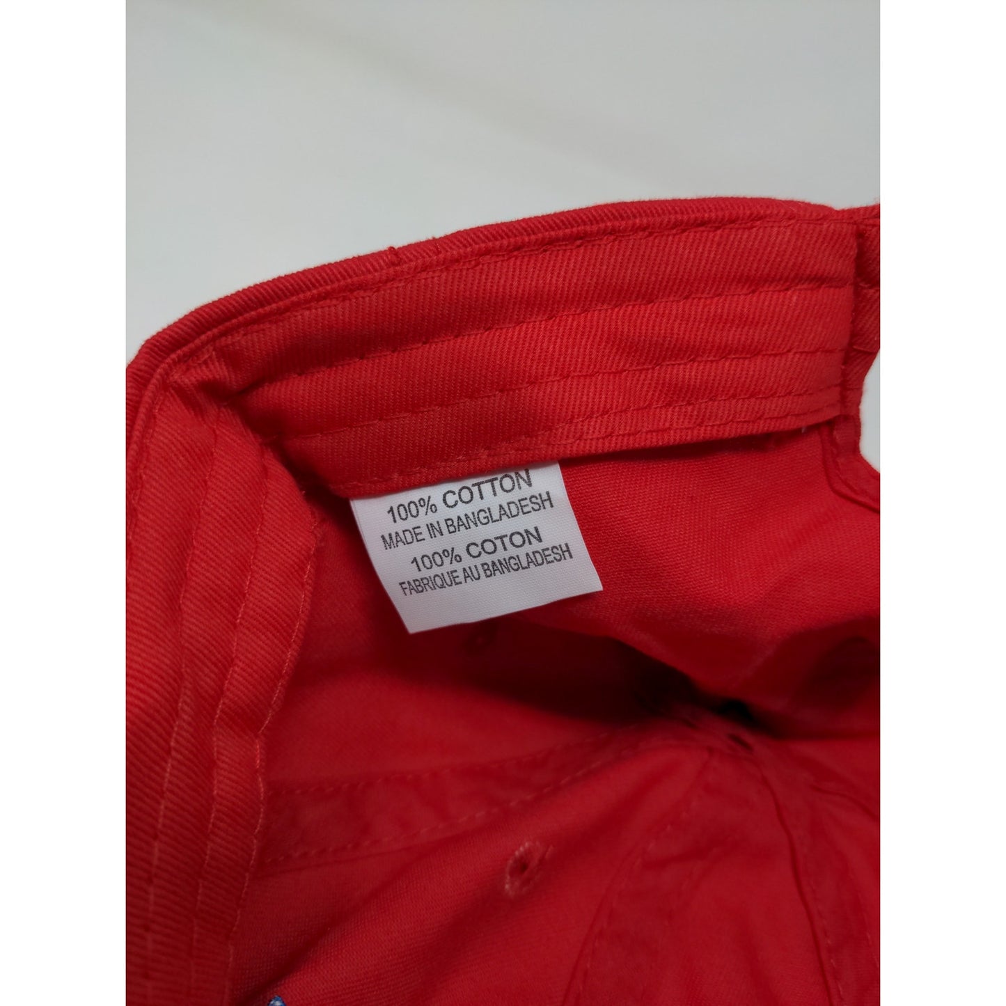 Justice Slideback Hat Red Embroidered Spell Out Colorful 100% Cotton