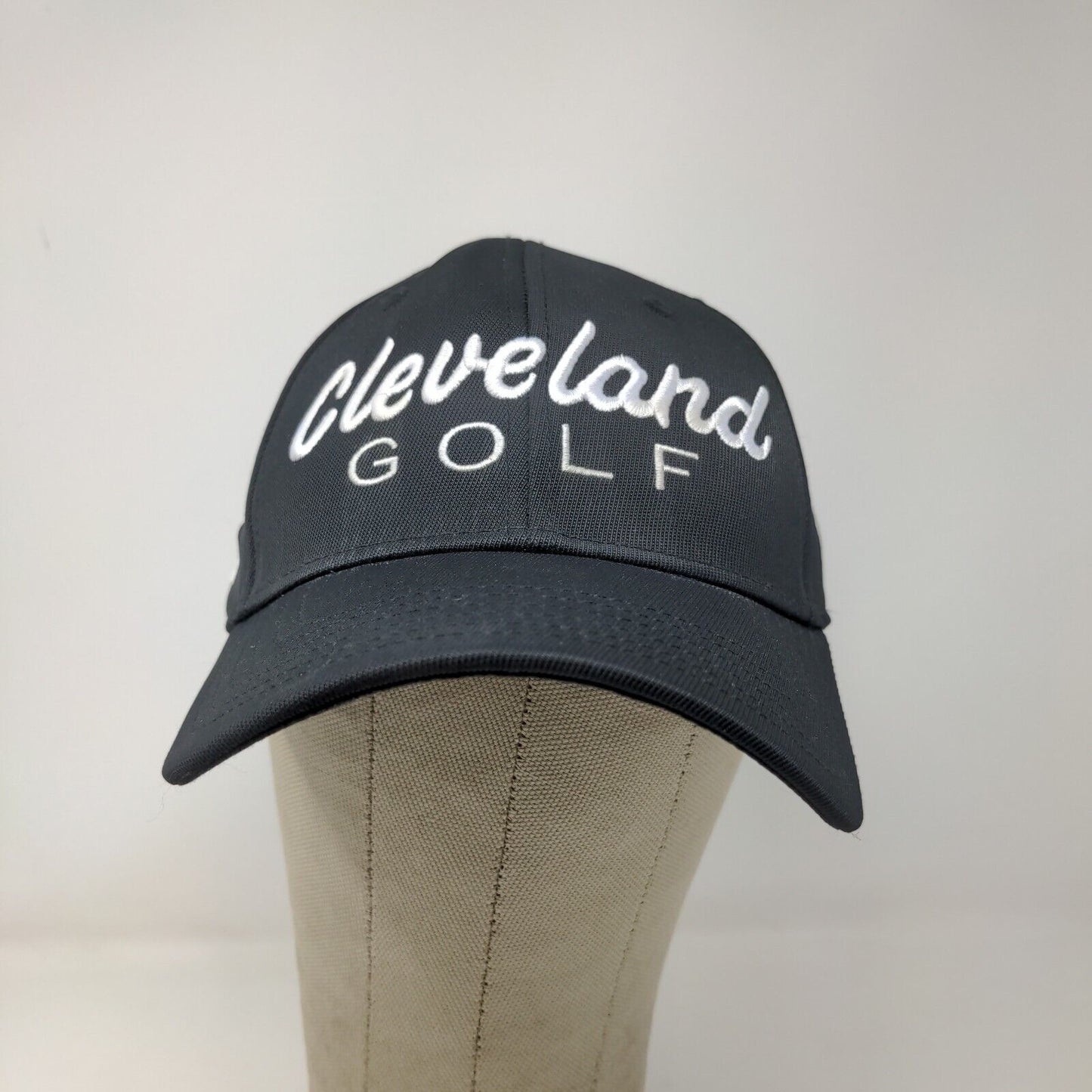 Cleveland Golf Men's Strapback Hat Black Adjustable Embroidered Logo
